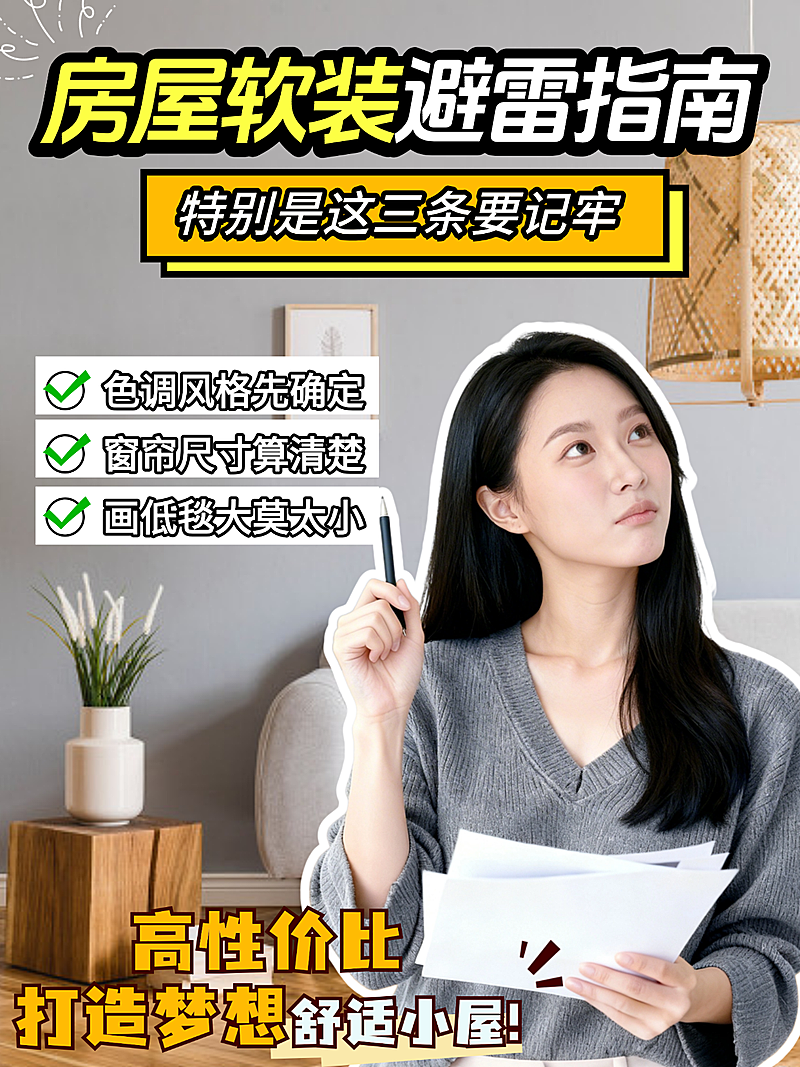 房屋软装避雷指南小红书封面