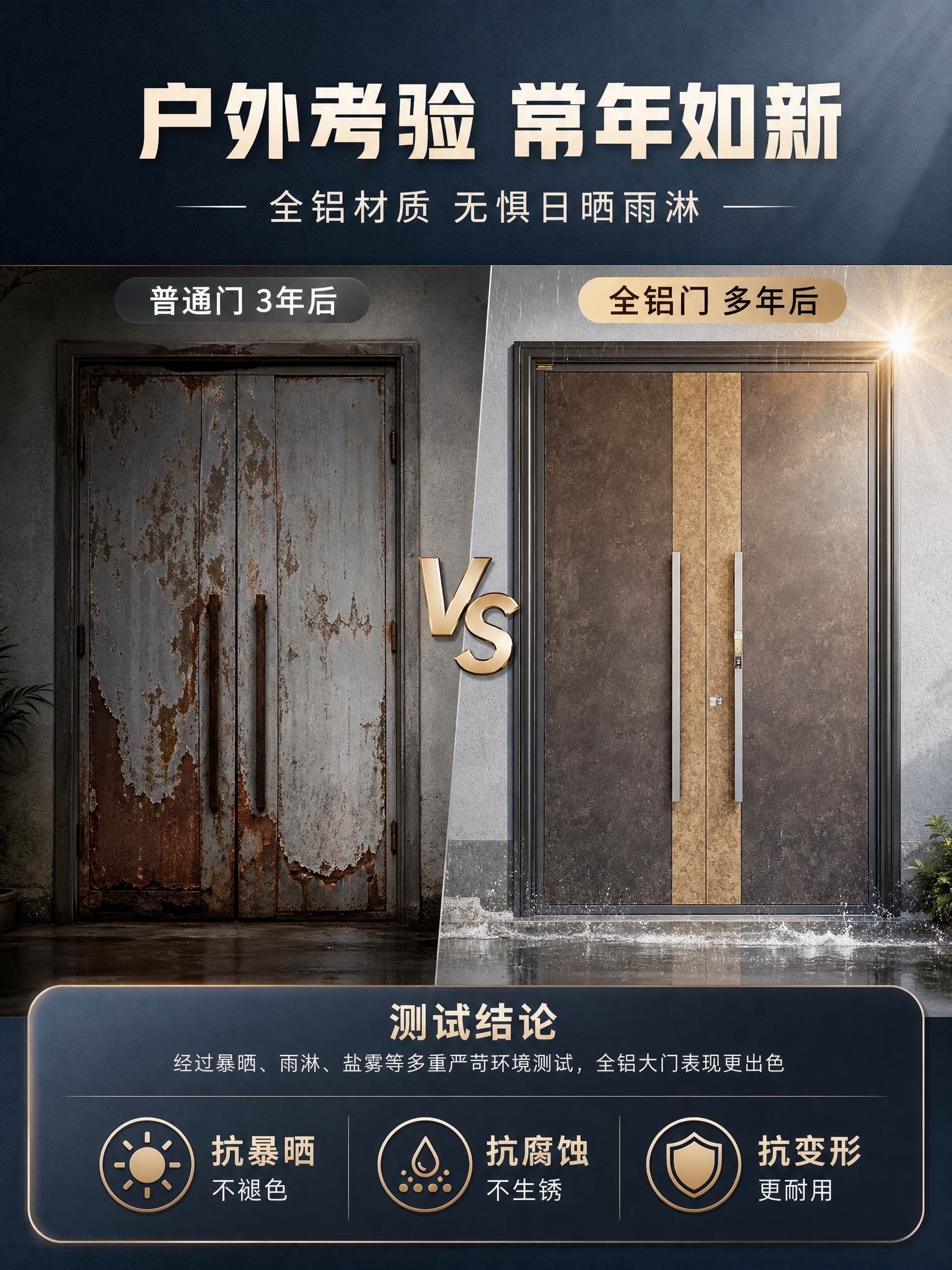 [商品] 使用【图1】臻尚铂门古堡石纹全铝别墅双开门；保留完整… - 图片创意预览