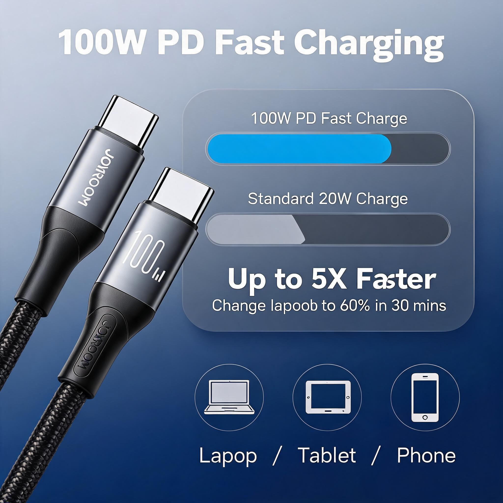 [主图-2] 核心价值图，突出100W PD快充速度优势，用数… - 图片创意预览