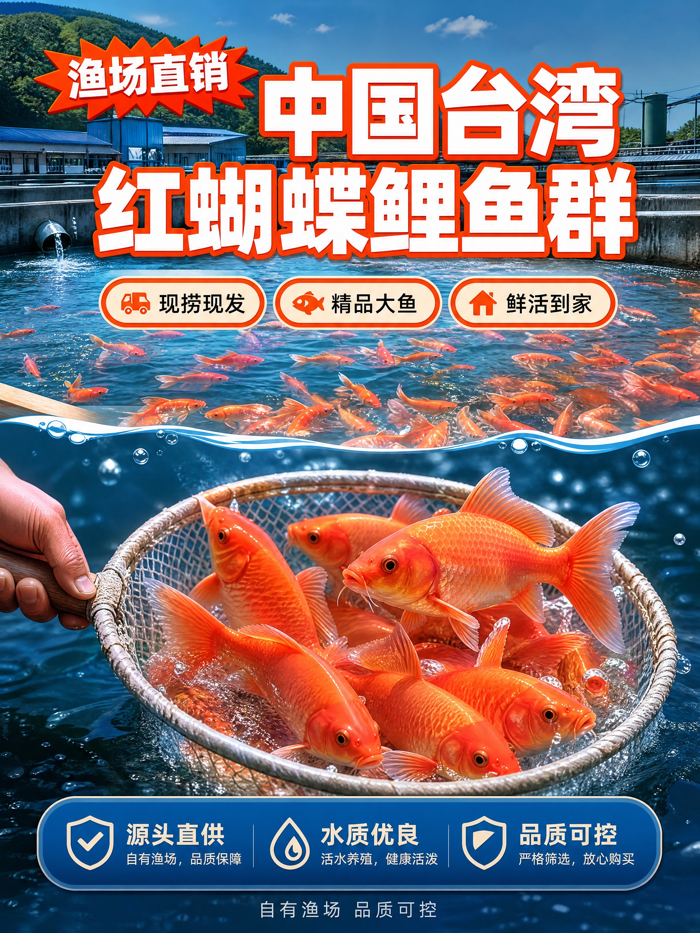 [商品] 使用【图4】中国台湾红蝴蝶鲤鱼群；保留鱼的橙红色鳞片… - 图片创意预览