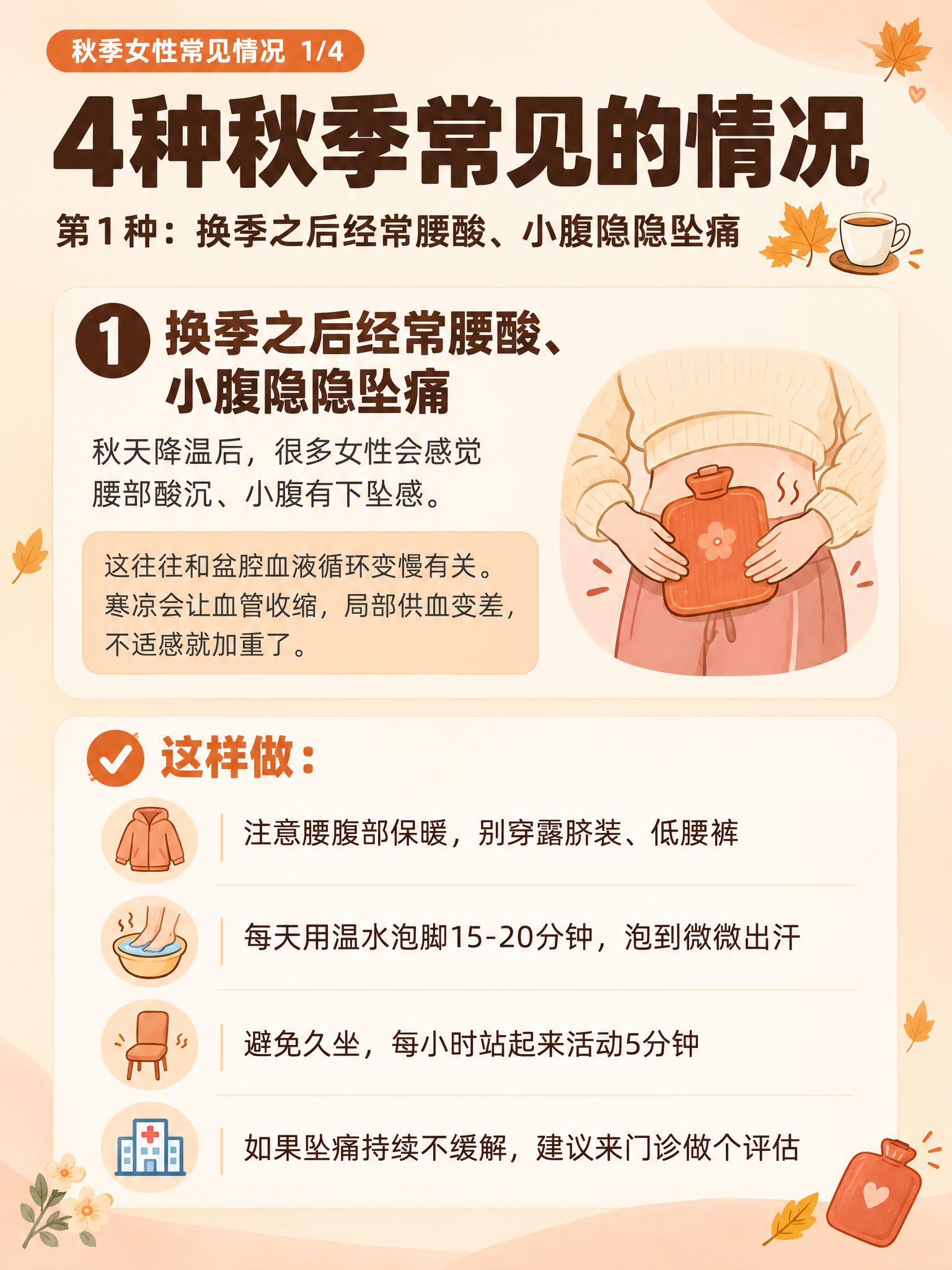 小红书女性健康科普信息图，温暖米橘/奶油色系，简洁杂志风，扁平… - 图片创意预览