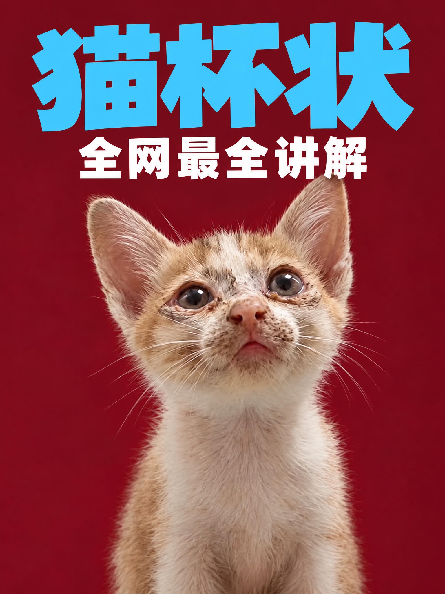 保持画面其他元素不变：红色背景、中间的小猫形象完全保留。将上方… - 图片创意预览