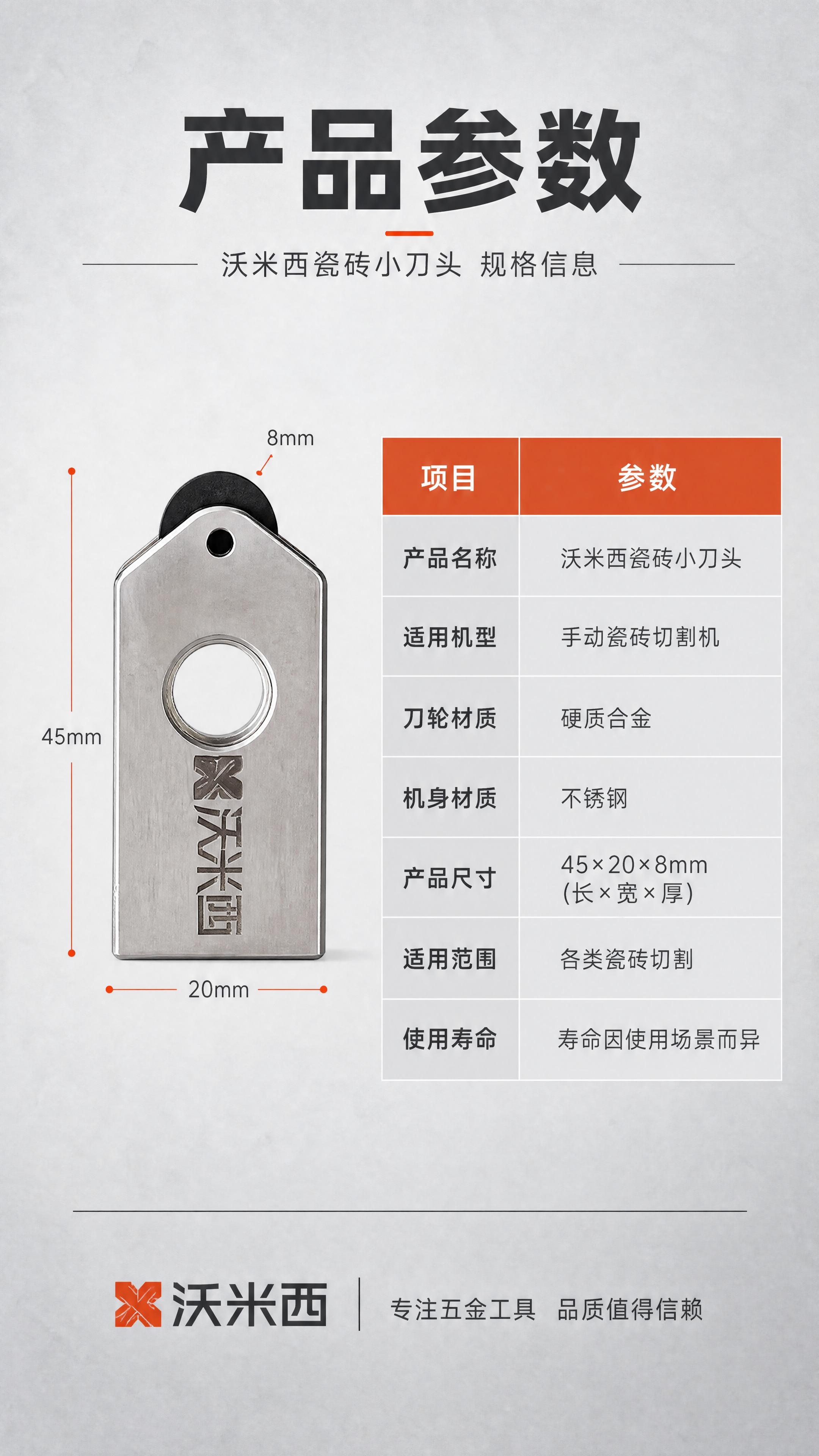 [商品] 使用【图1】沃米西瓷砖小刀头；保留不锈钢机身、黑色合… - 图片创意预览