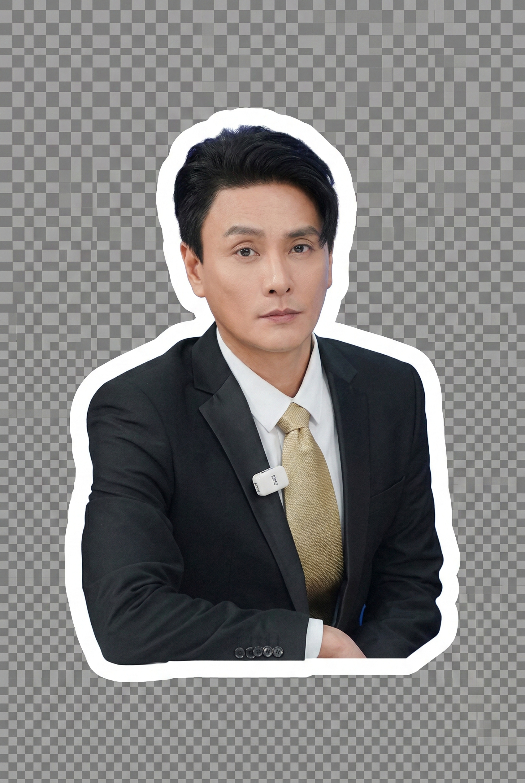 为图片中的人物添加宽6cm的白色描边，保留透明背景 - 图片创意预览