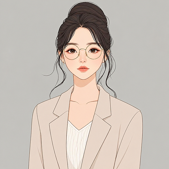 将整体绘画风格改为韩系扁平插画风格，保持原本的人物形象和构图不变，将服饰改为适合春夏交替的办公室穿搭，其他内容保持不变