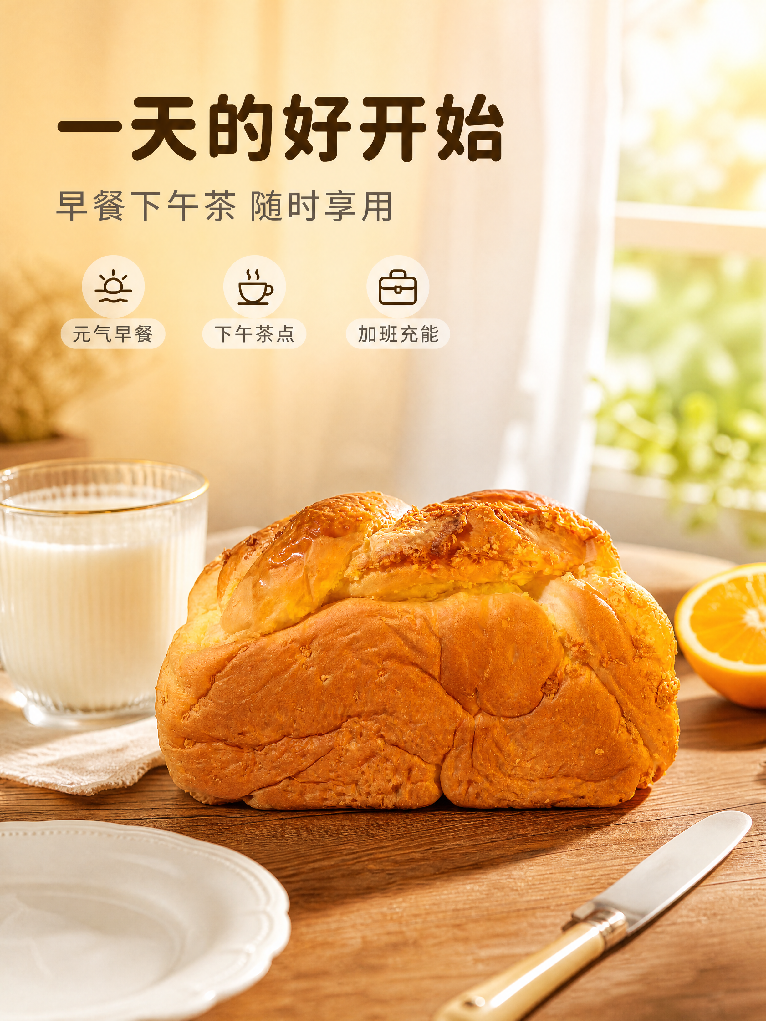 [商品] 使用【图4】黄金椰蓉吐司面包正面角度；保留吐司的编织… - 图片创意预览