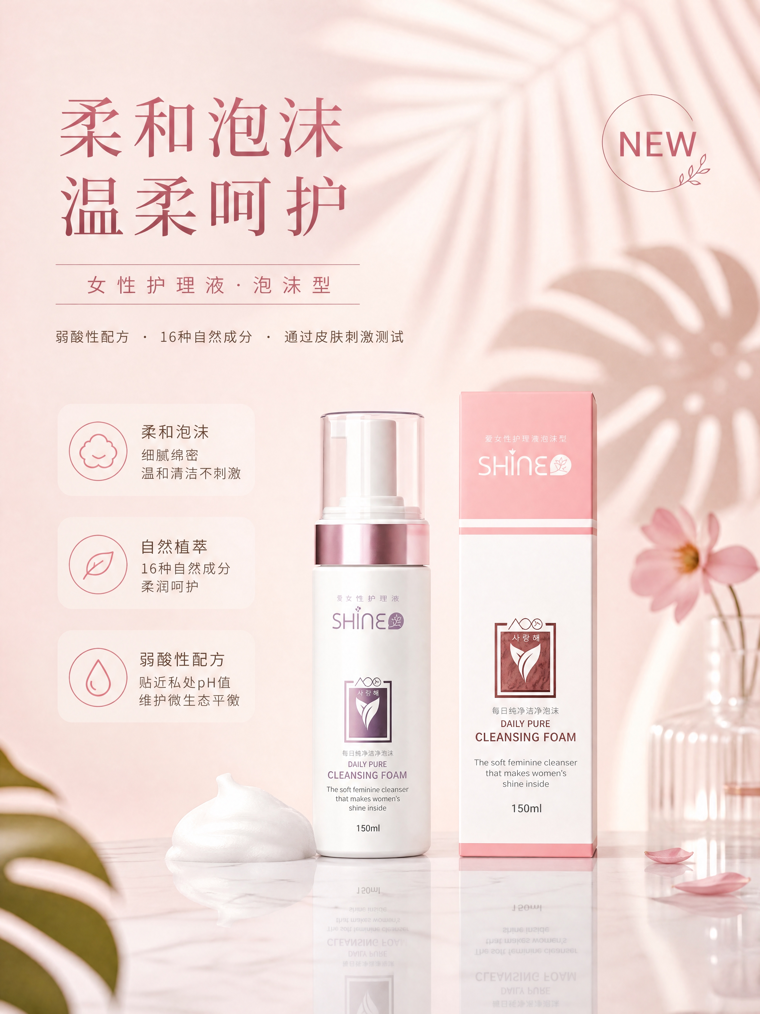 [商品] 使用【图1】SHINE爱女性护理液（泡沫型），含白色… - 图片创意预览