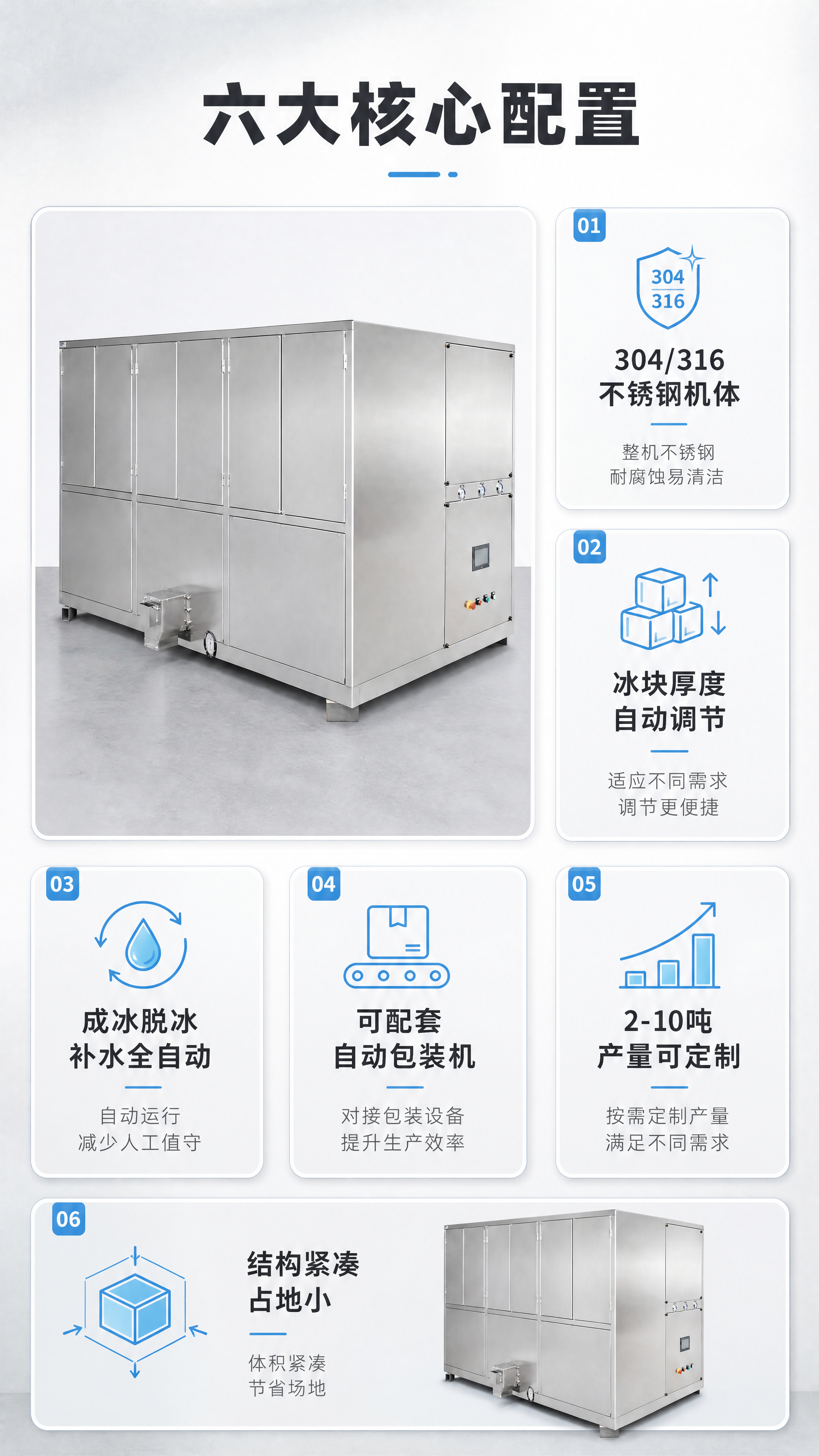 [商品] 使用【图1】新上传的立式不锈钢方冰机作为唯一产品主体… - 图片创意预览