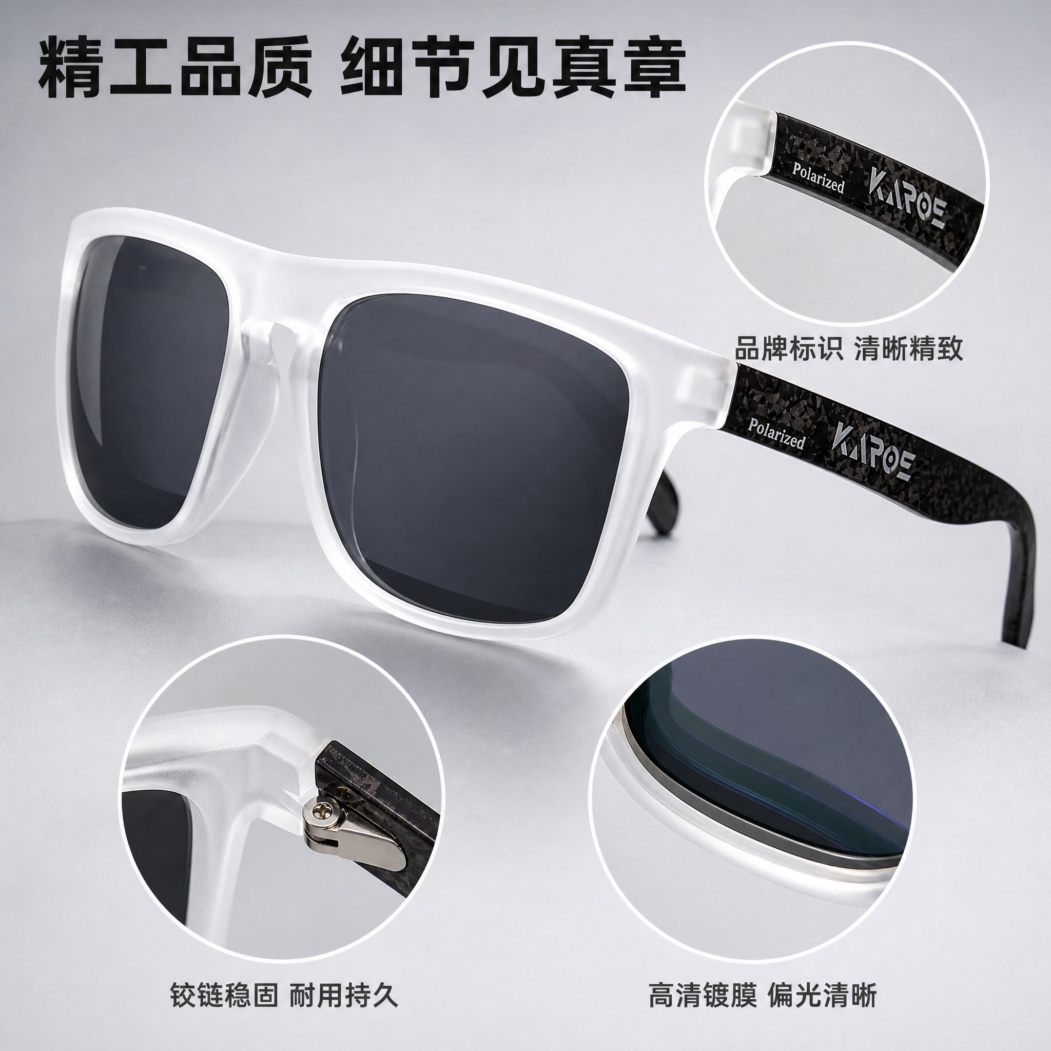 [主图-4] 材质细节品质图，核心任务是展示眼镜的镜框材质、镜… - 图片创意预览
