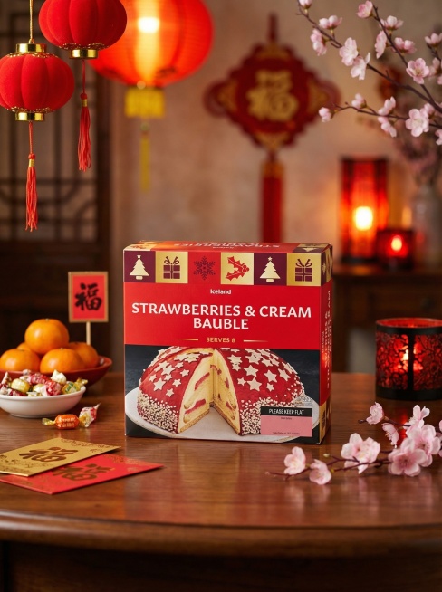给图1产品生成一张春节氛围的写实风格场景，产品合理放入，处于图片中部，背景虚化，突出产品，不出现人物，图片比例3:4，预览效果