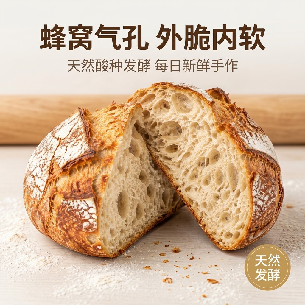[主图1] 核心卖点主图，唯一任务：展示酸面包最核心的购买理由… - 图片创意预览