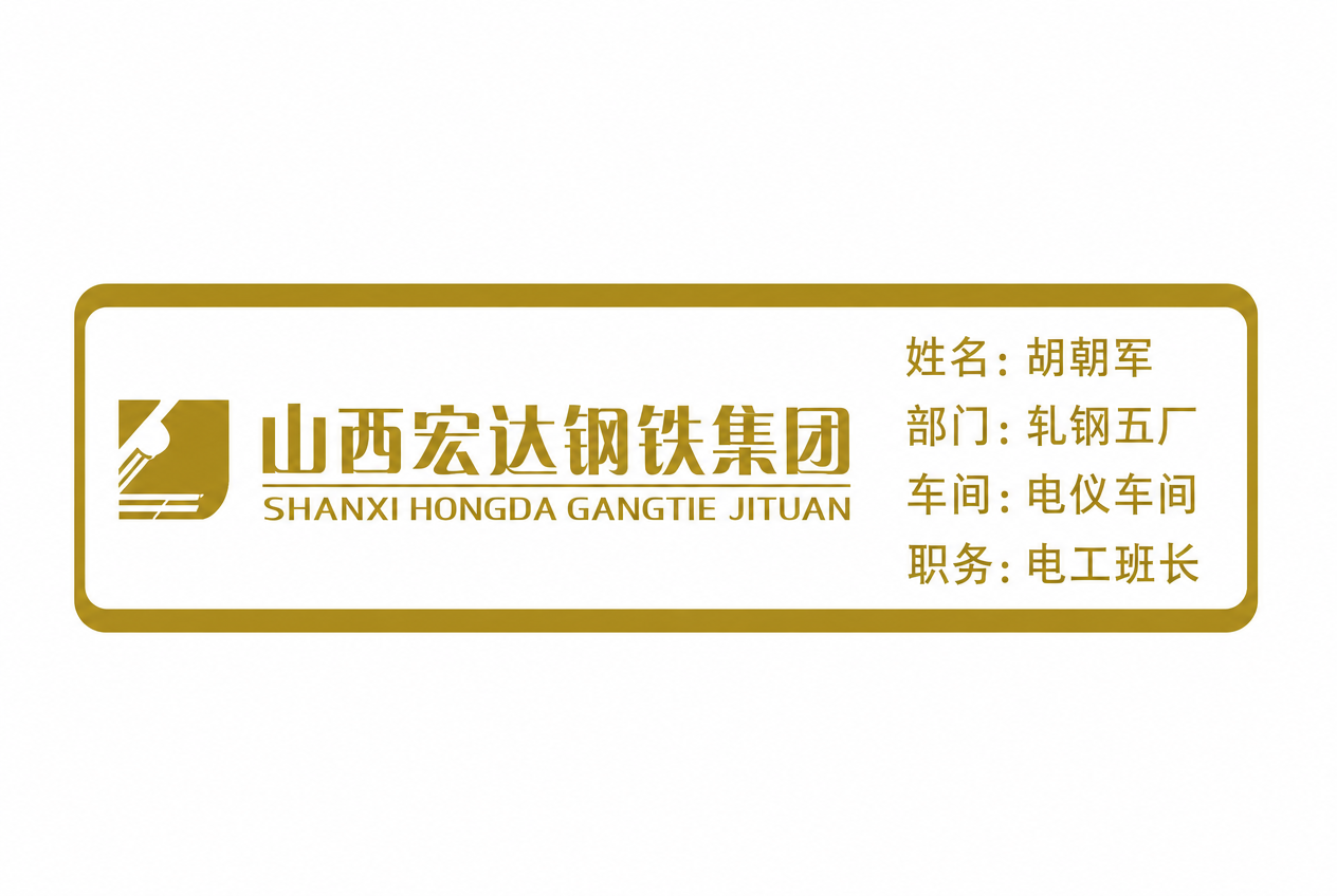 将这张胸牌图片重绘为高清矢量风格的平面设计图，去除金属拉丝纹理… - 图片创意预览