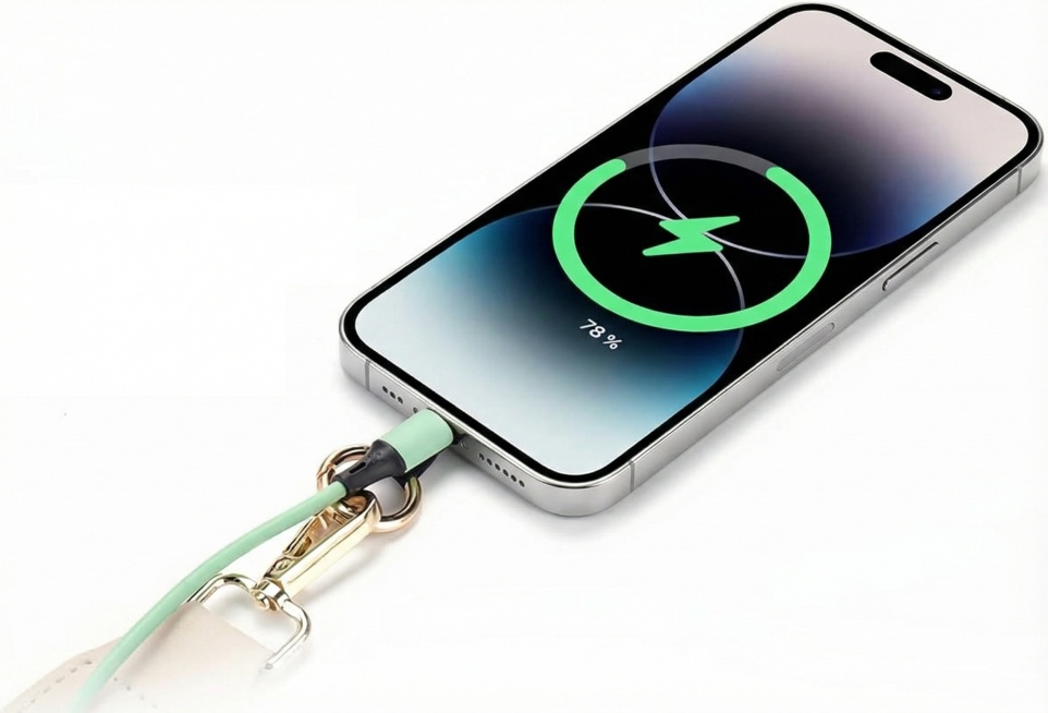 把图片中的手机换成iphone在充电的画面预览效果