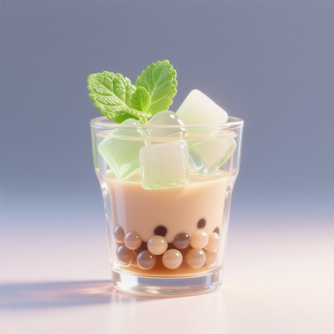 透明的奶茶预览效果