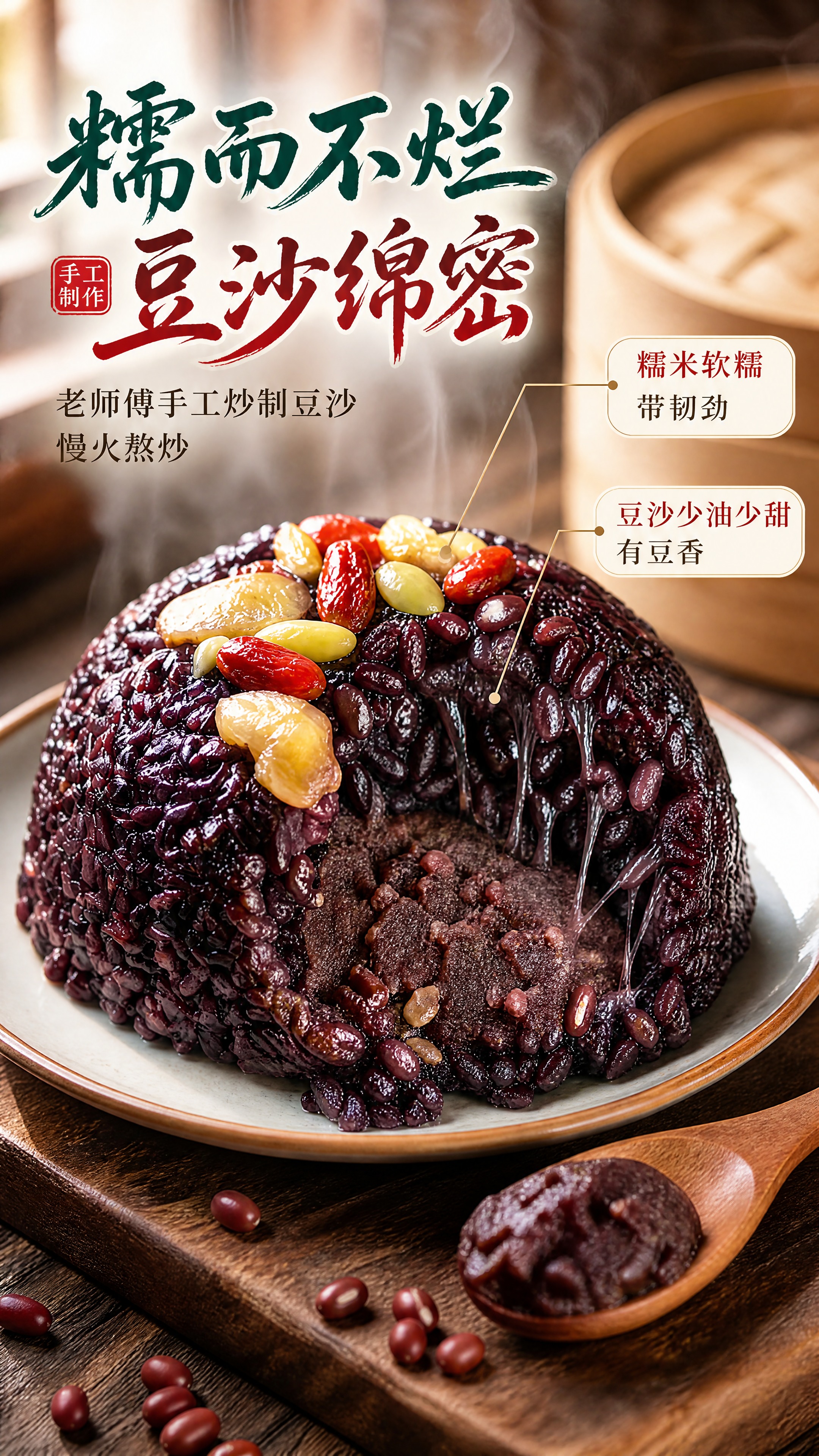 [商品] 使用【图1】血糯米八宝饭；保留紫黑糯米颗粒、顶部八宝… - 图片创意预览