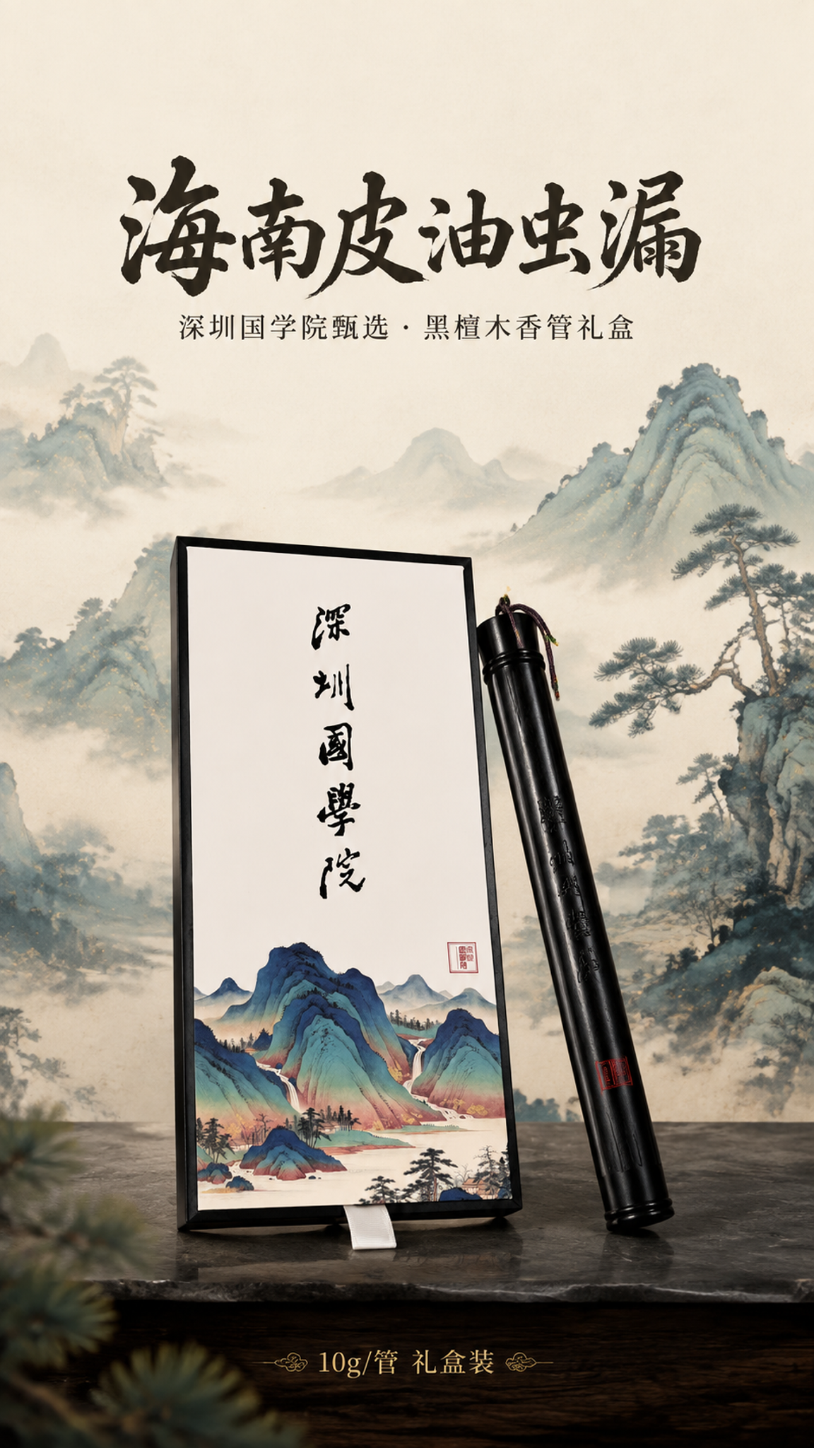 [详情页-第1张] 氛围头图-海南皮油虫漏线香礼盒海报。本张使… - 图片创意预览