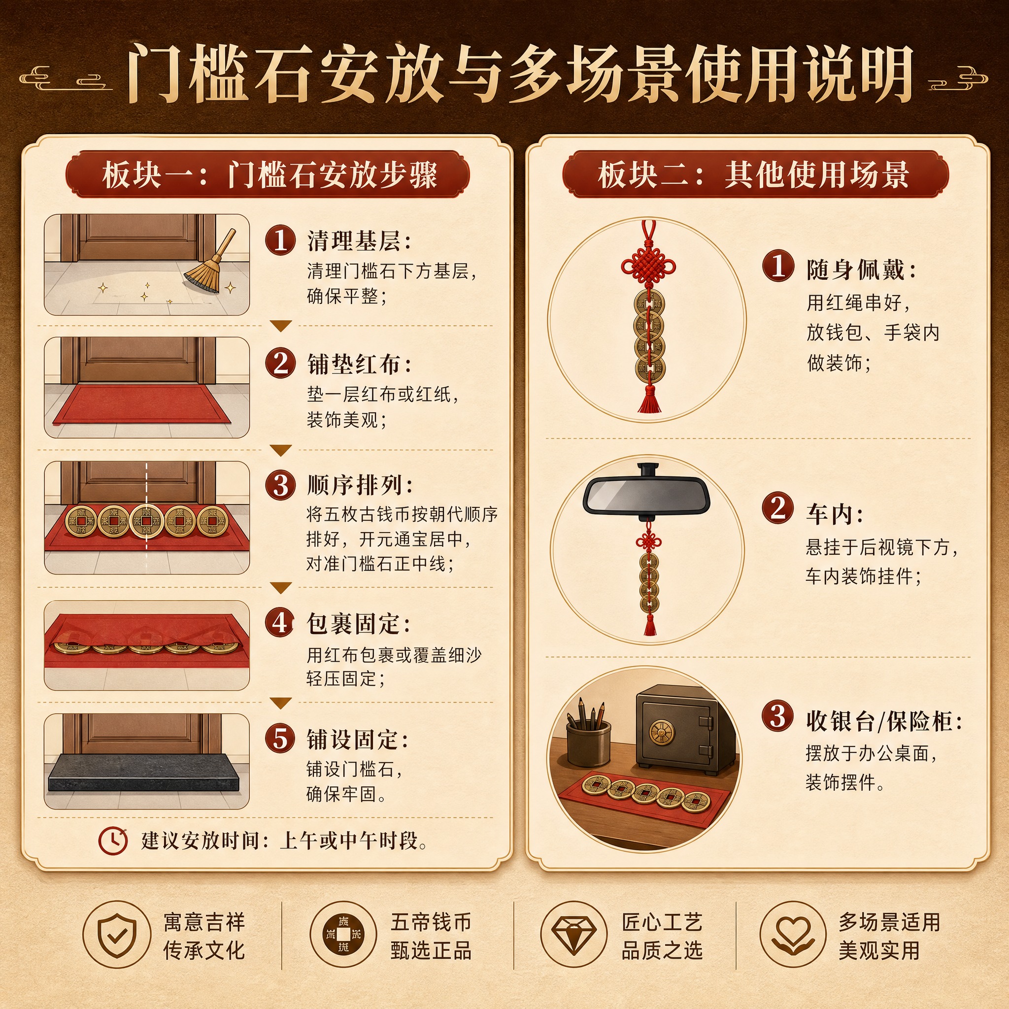 淘宝天猫电商详情页说明图，1:1正方形，高级渐变背景（上深棕下… - 图片创意预览
