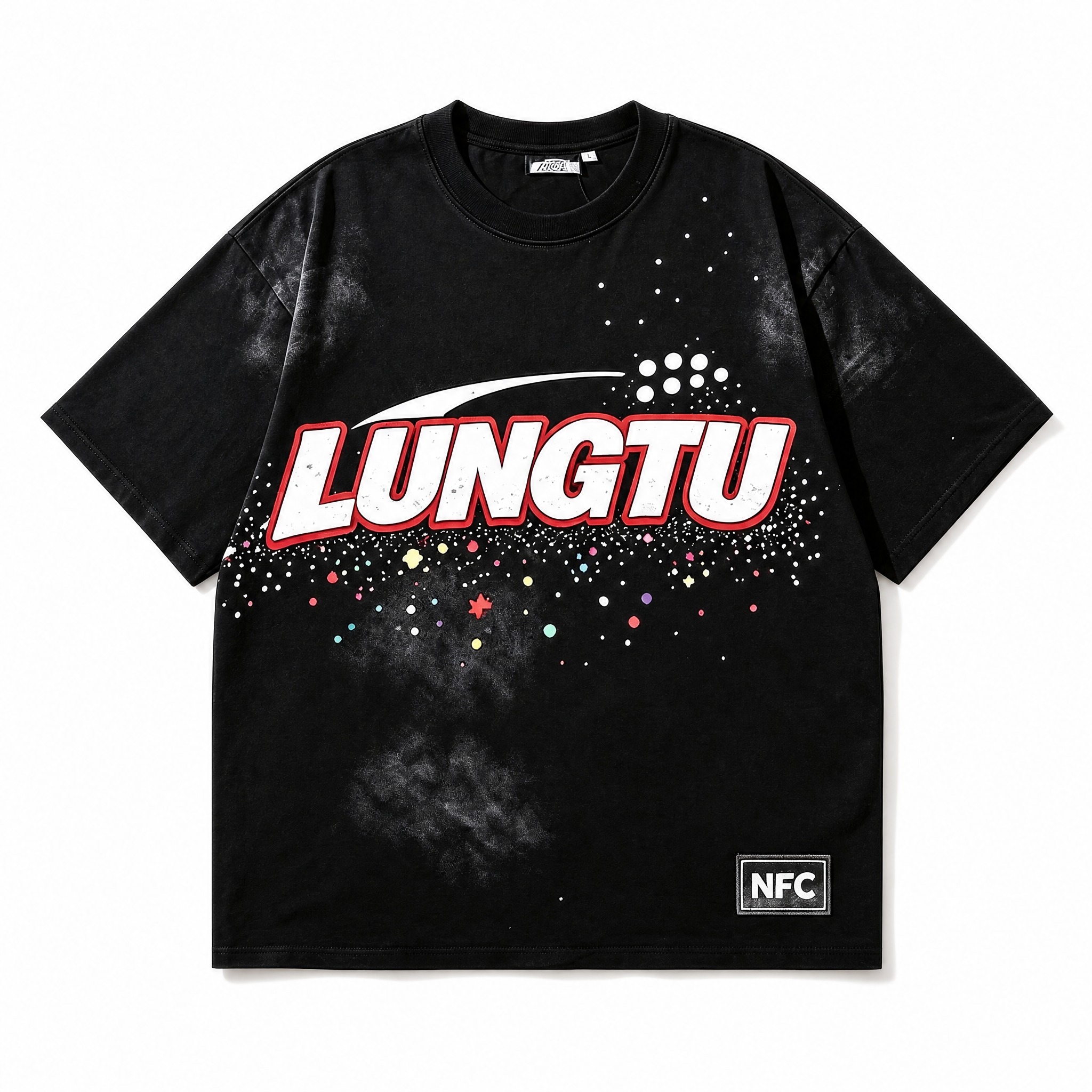 [主图-1] 亚马逊首图，纯白底正面平铺展示黑色LUNGTU星… - 图片创意预览
