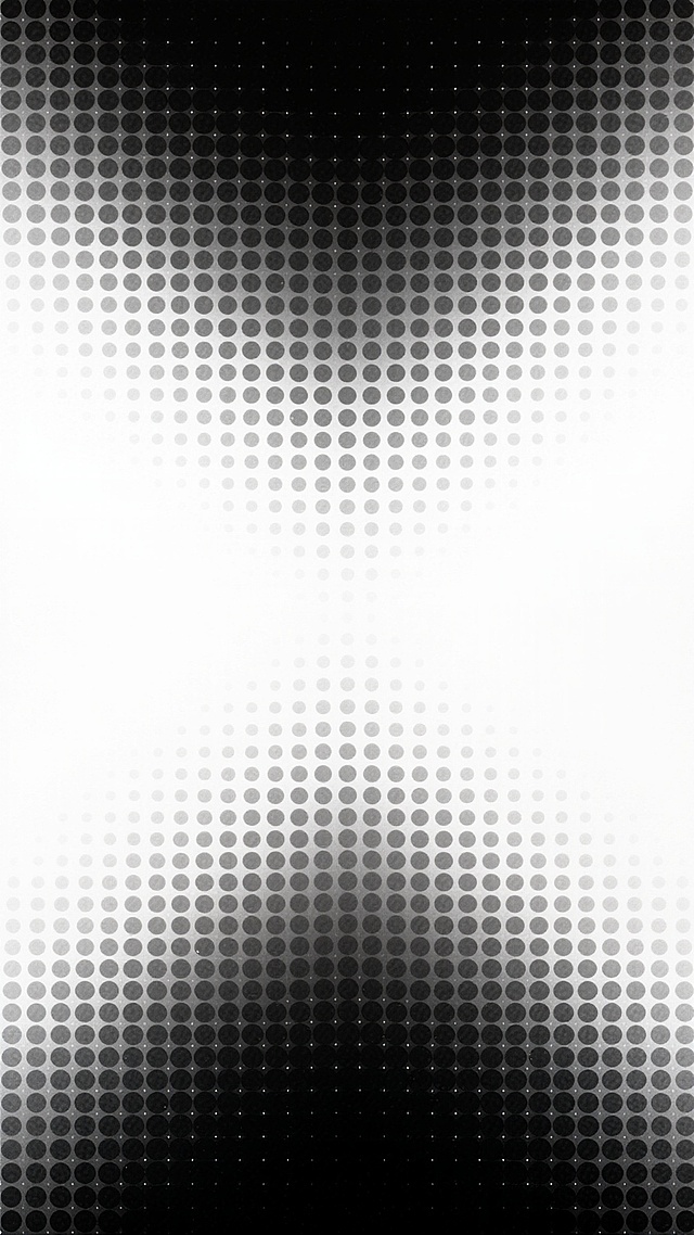 极简风格的黑白半色调背景设计，由不同样式排列的圆点组成。画面顶部从左上角开始是密集的纯黑色圆点，随着向右下方延伸，圆点密度逐渐降低，颜色从纯黑渐变为深灰、中灰、浅灰直至白色，形成平滑的渐变过渡效果。画面底部则呈现对称的镜像排列，从左下角的白色圆点开始，向右上方圆点密度逐渐增加，颜色从白色渐变为浅灰、中灰、深灰直至右下角的纯黑色圆点，整体构成一个中心为大面积留白的对称式几何图案。圆点大小统一，排列整齐有序，间距均匀，通过密度和灰度的精确变化营造出强烈的节奏感和空间层次感，具有现代、简洁、抽象的视觉美感，适合作为设计背景使用。