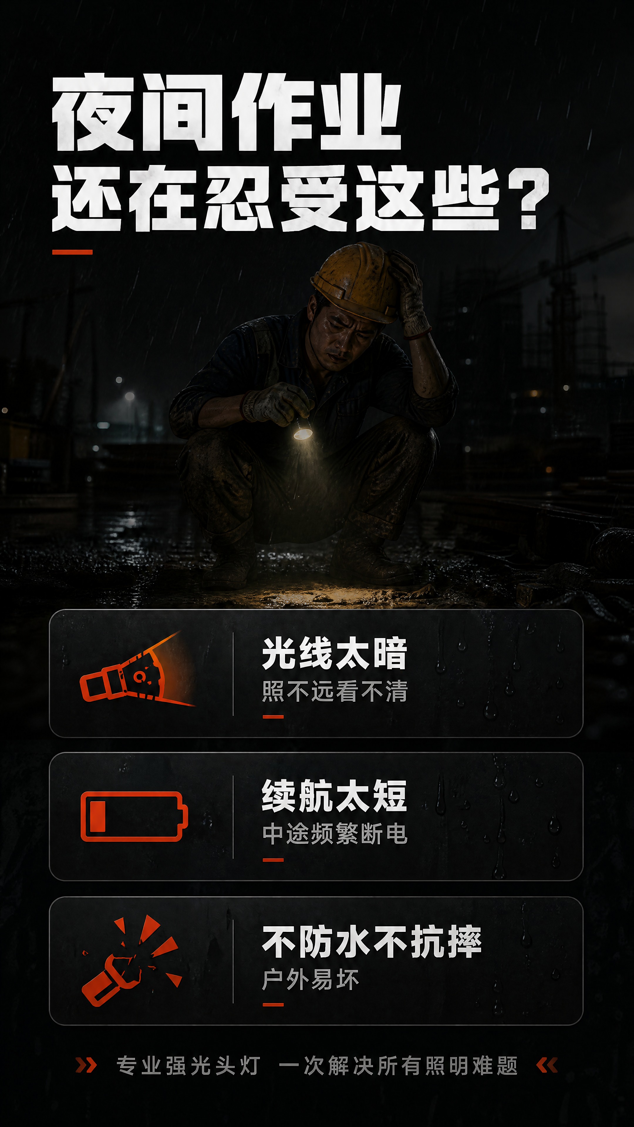 [商品] 本页为痛点直击页，无需使用产品图。 [画面] 目标：… - 图片创意预览