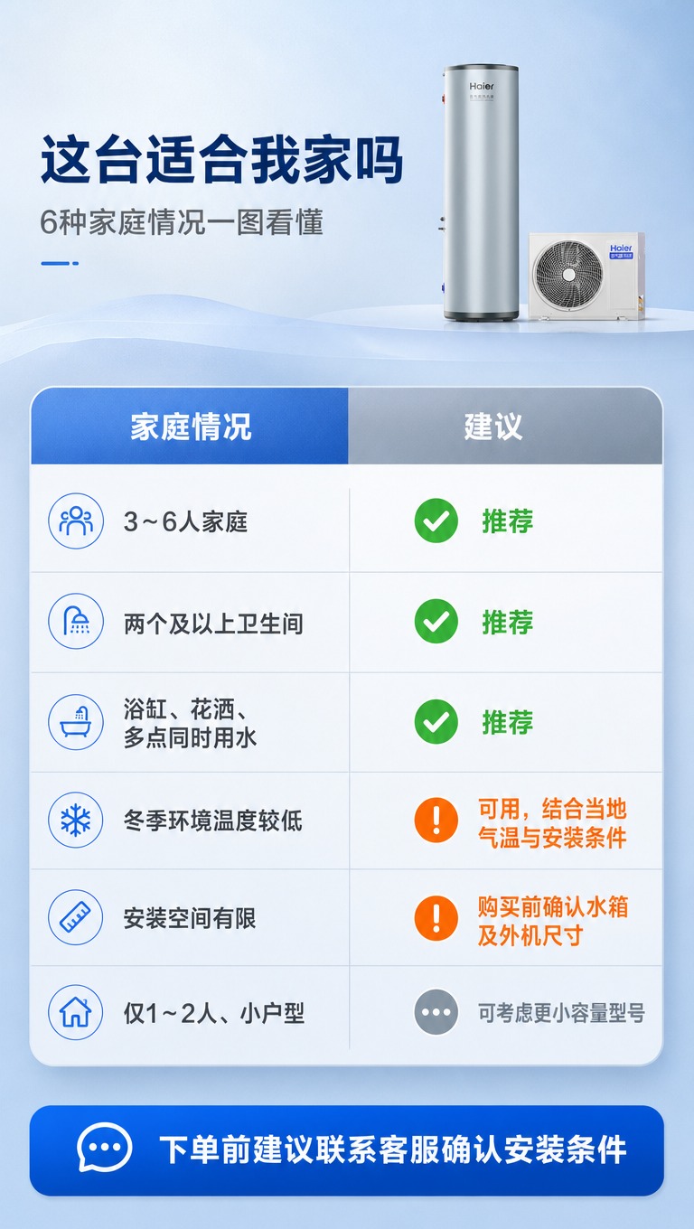 [商品] 使用【图1】海尔QFE7A空气能热水器水箱+外机；保… - 图片创意预览
