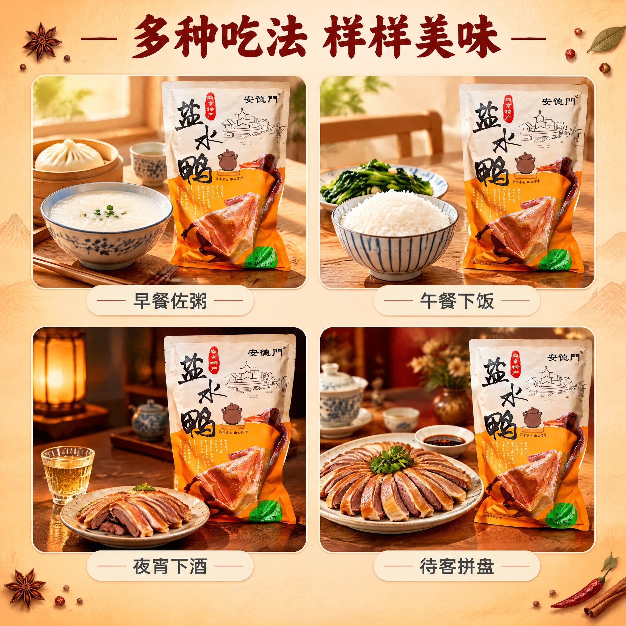 [商品] 使用【图1】安德门南京盐水鸭袋装产品；保留包装袋完整… - 图片创意预览