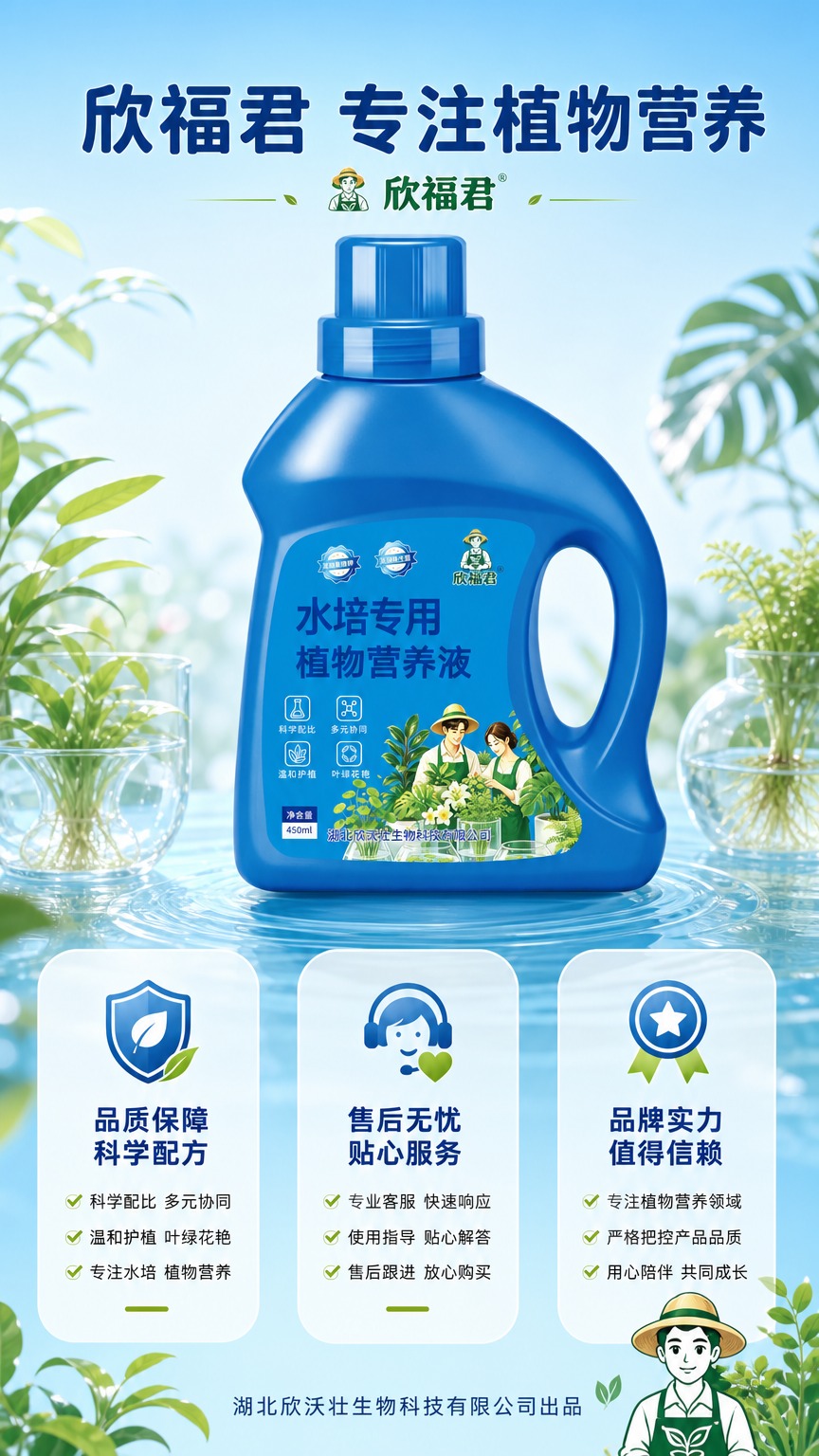 [商品] 使用【图1】欣福君水培专用植物营养液蓝色瓶装；保留瓶… - 图片创意预览
