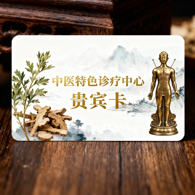 根据中医特色诊疗中心的元素定制贵宾卡预览效果