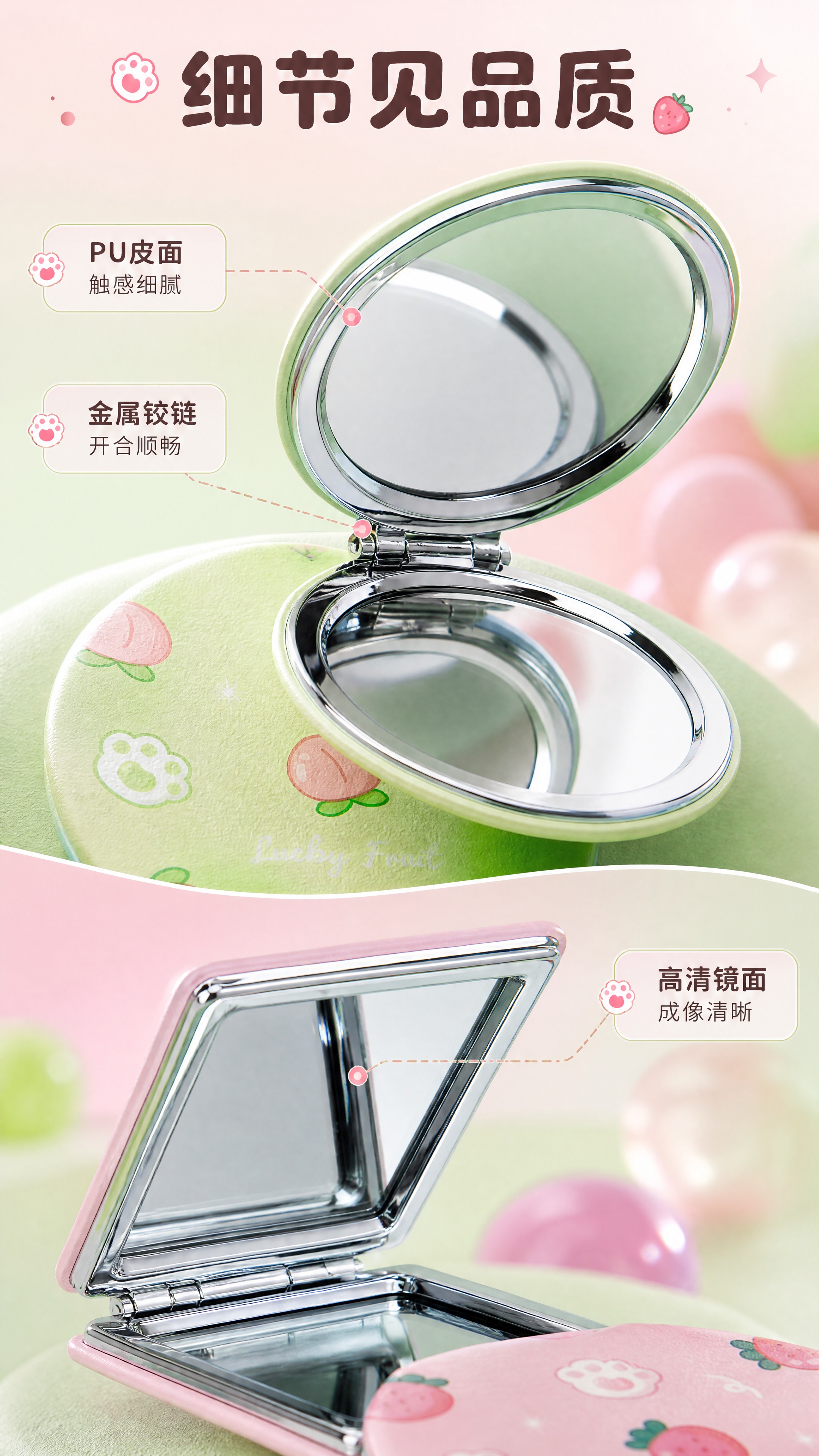 [商品] 使用【图1】打开状态的圆形镜子+【图3】打开状态的方… - 图片创意预览