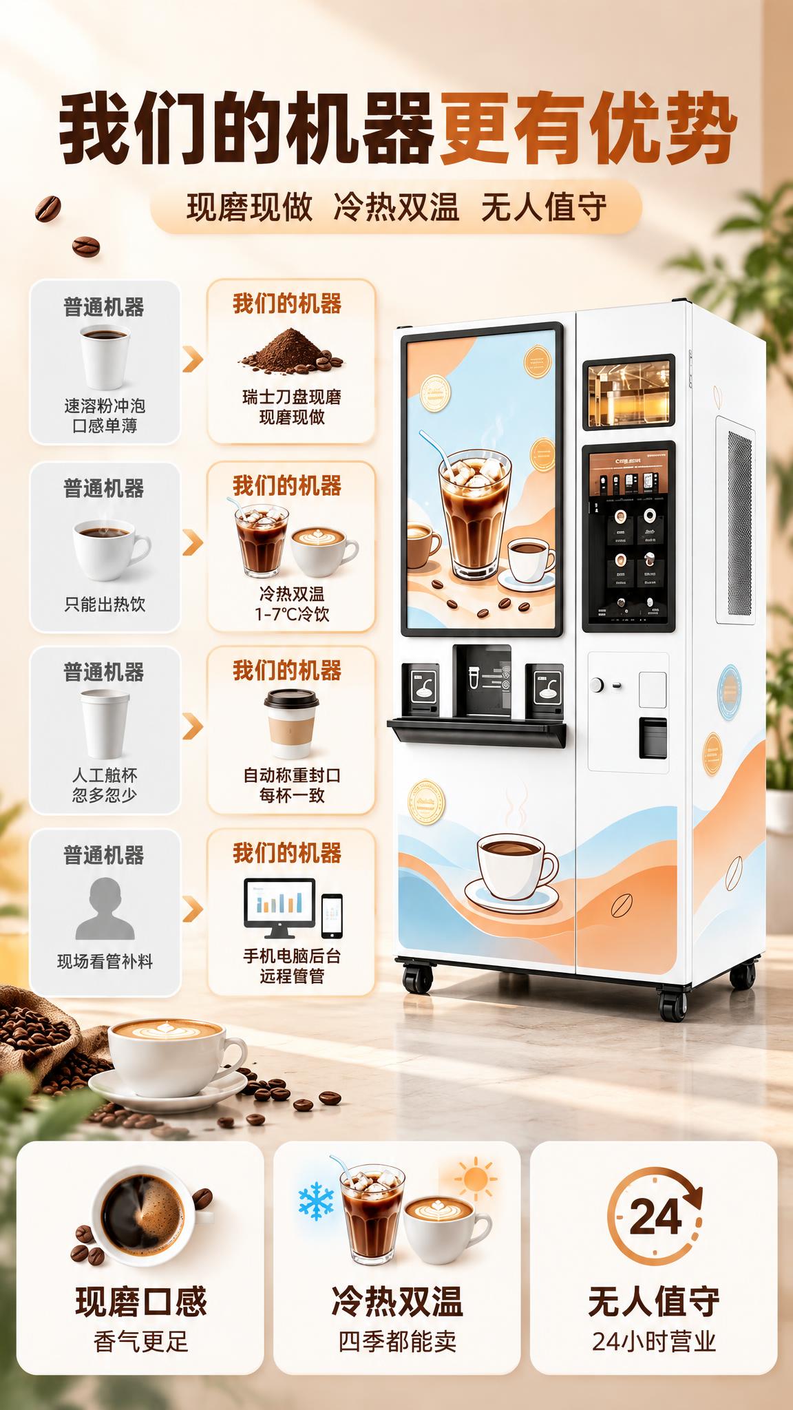 [商品] 使用【图1】咖啡自助售货机：白色柜体，左半部竖版22… - 图片创意预览