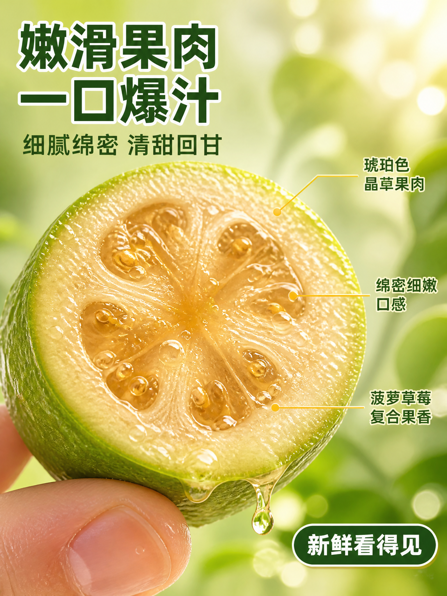 [商品] 使用【图5】切面斐济果、【图6】手持切面斐济果；保留… - 图片创意预览