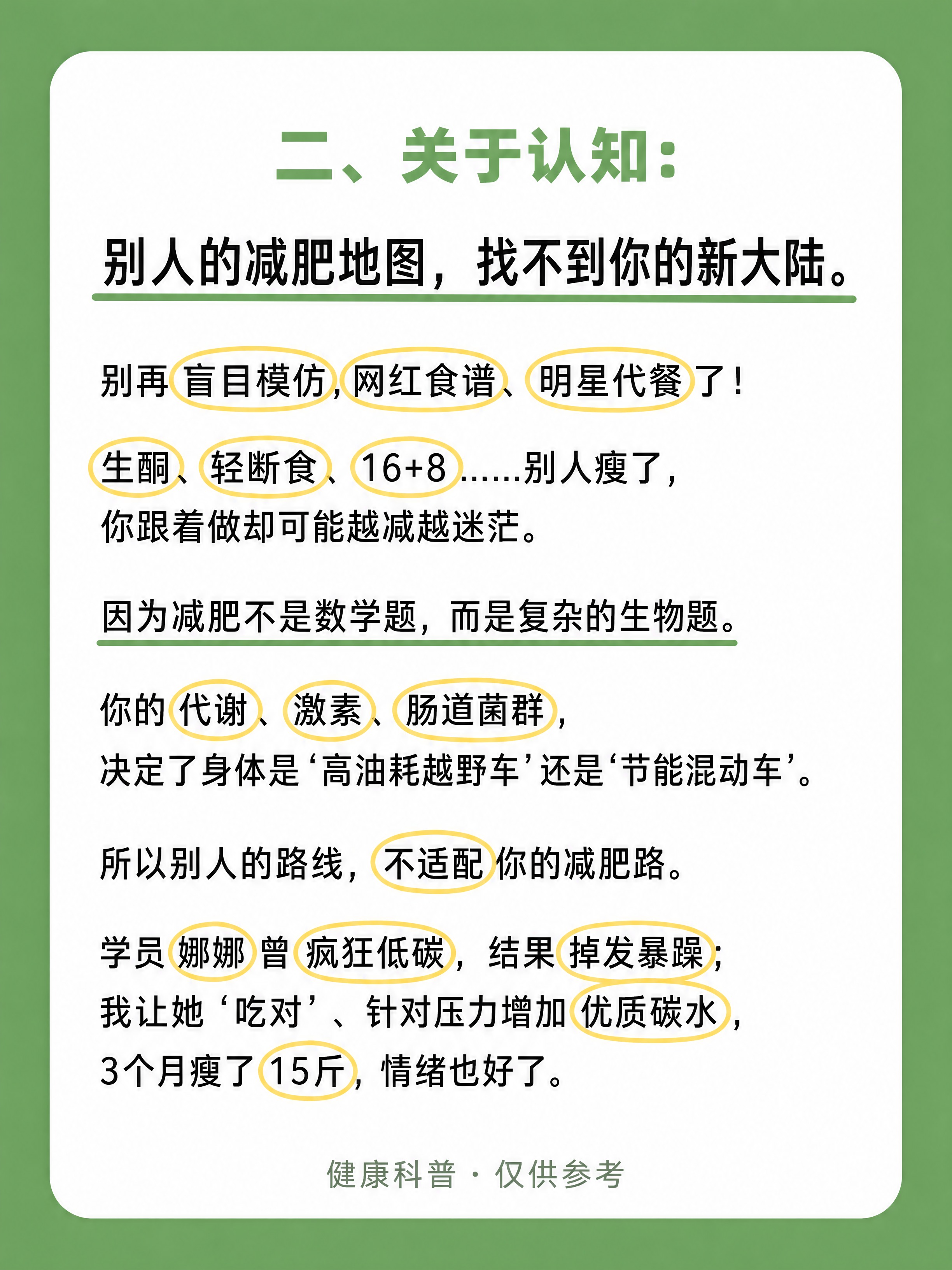 小红书健康科普内页图，3:4竖版，中绿色#6BA35E平涂纯色… - 图片创意预览