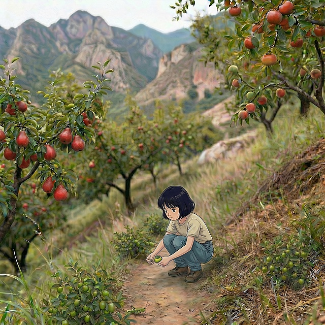不要马陆和蜥蜴了，柿子变小，梨变的红一点点