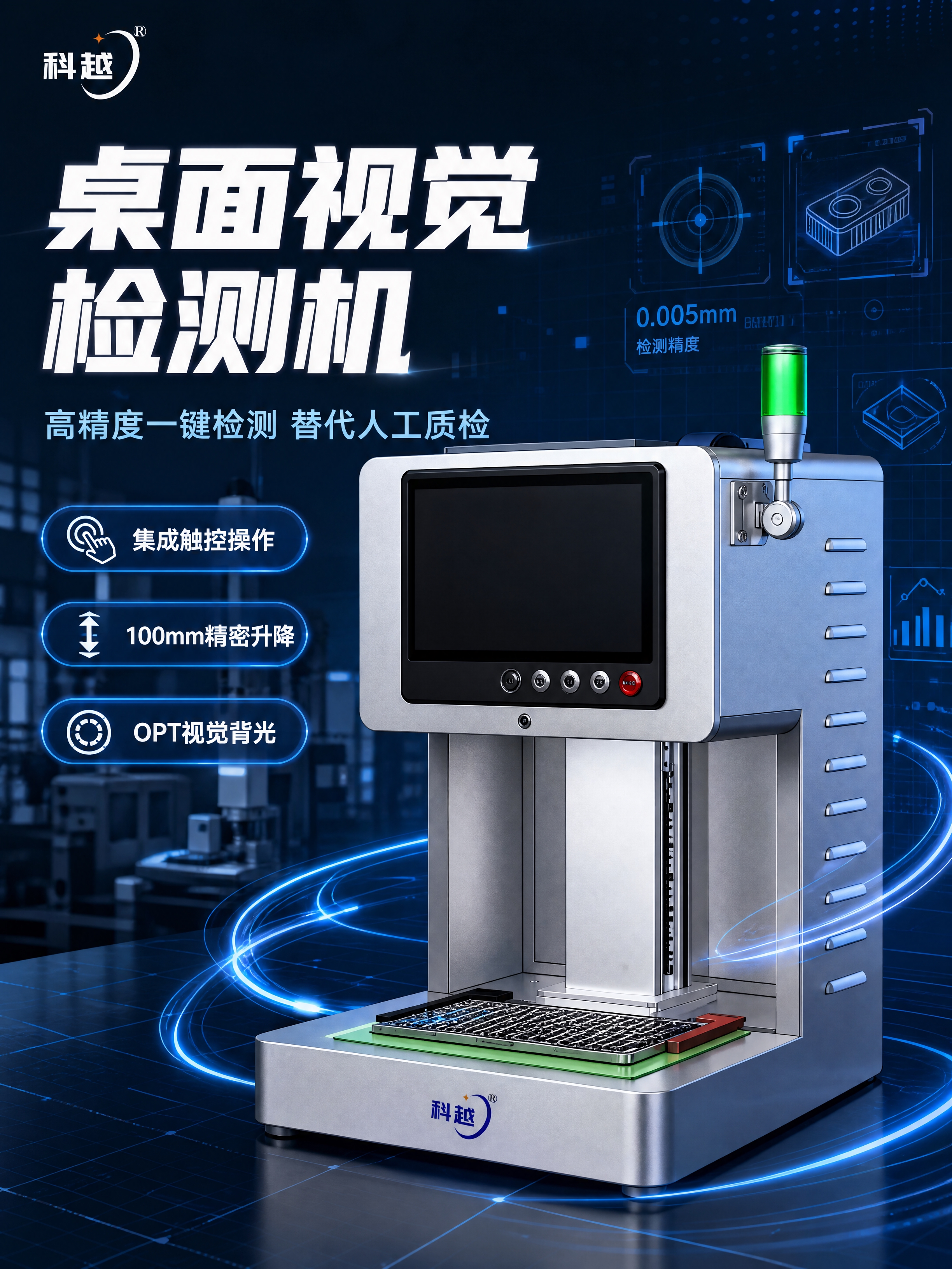 [商品] 使用【图1】桌面视觉检测机；保留设备整体结构、集成触… - 图片创意预览