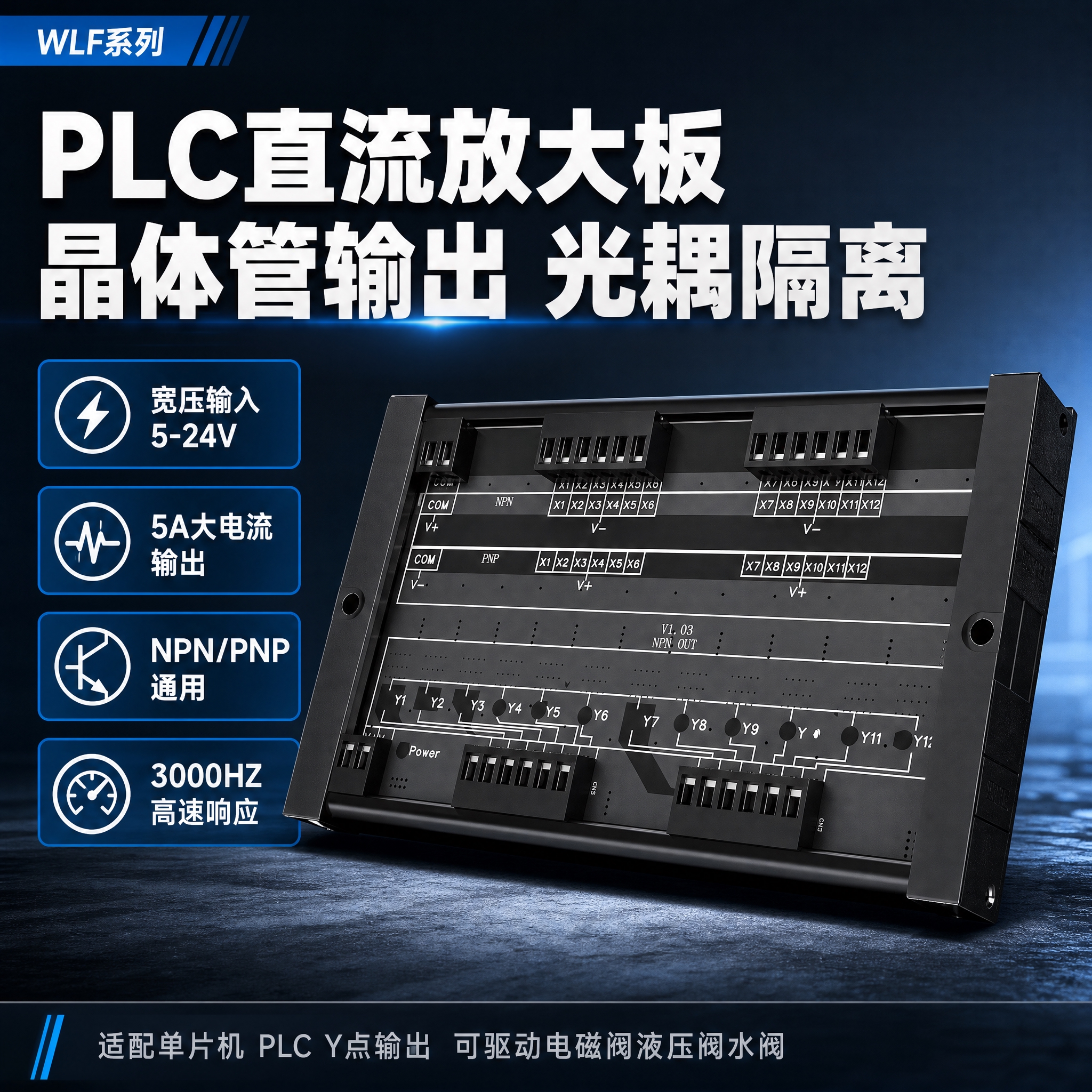 [主图-1] 首图点击率海报，主题为PLC直流放大板晶体管输出… - 图片创意预览