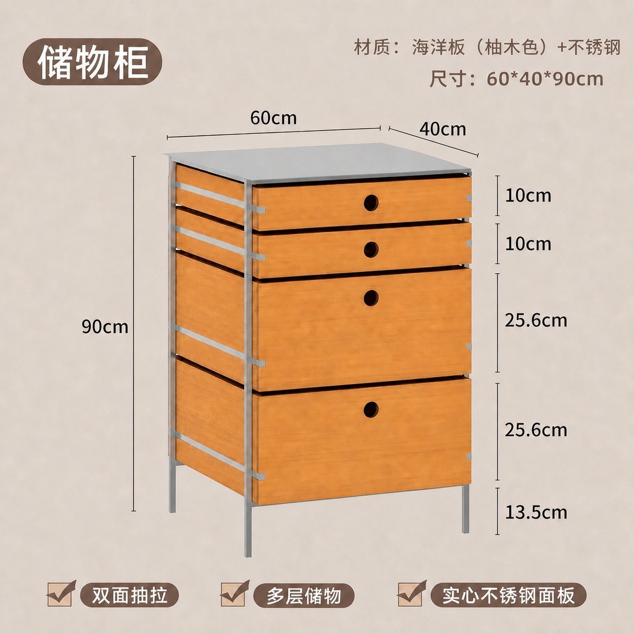 将图中代表深度的60cm尺寸标注改为40cm，右上角总尺寸改为… - 图片创意预览