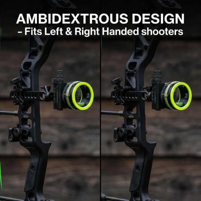 [主图 4] Ambidextrous design feature display page for compound bow sight. [Atmosphere/style] Professio预览效果