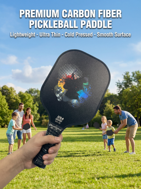 [Main Image 2] Outdoor leisure scene display. Keep the original pickleball paddle appearance unchang预览效果