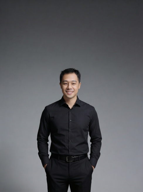 取消领带，衣服颜色换成黑色预览效果