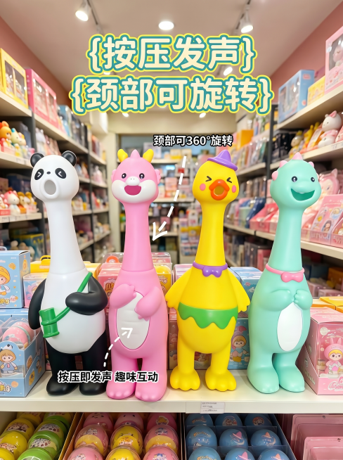 [主图 2] 捏捏乐玩具核心功能亮点展示
[氛围风格]：马卡龙糖果色系，清新可爱萌系母婴玩具风，温馨亲子氛围感
[画质]：商业摄影质感、光线柔和通透、产品清晰真实、画面干净高级
[元素]：4款热门造型预览效果