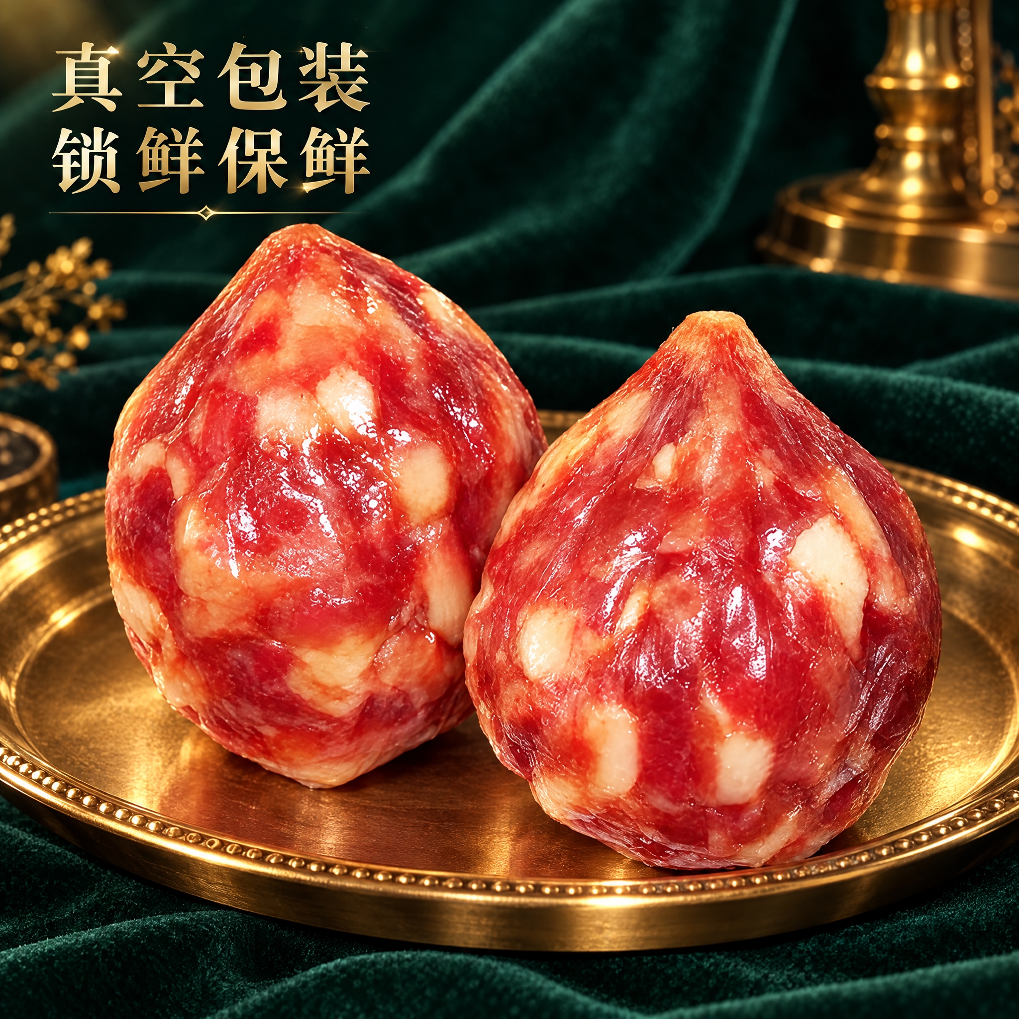 香肚电商详情图，1:1正方形构图，香肚产品占据画面大面积，保持… - 图片创意预览
