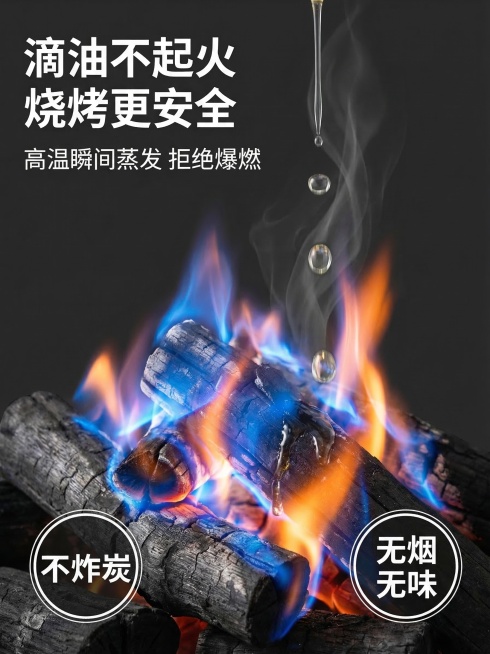 [垫图] https://dify-grsai.dancf.com/images/0eca99a2f36c4d2bb6a40b4a2b7ea358.png
[主图主题] 乌冈备长炭燃烧性能展示主图
[预览效果