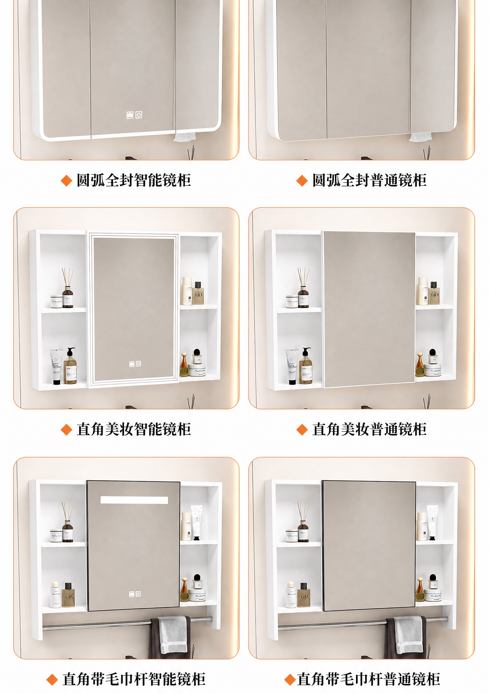 将图中所有柜体、镜柜的柜体部分和镜柜边框改为纯白色，镜面保持原… - 图片创意预览