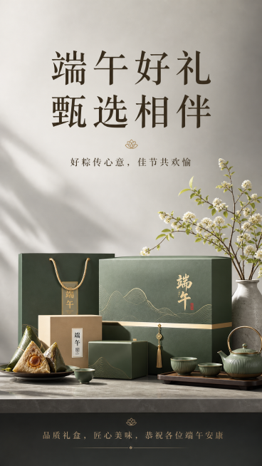 生成生成端午节礼品电商海报设计预览效果