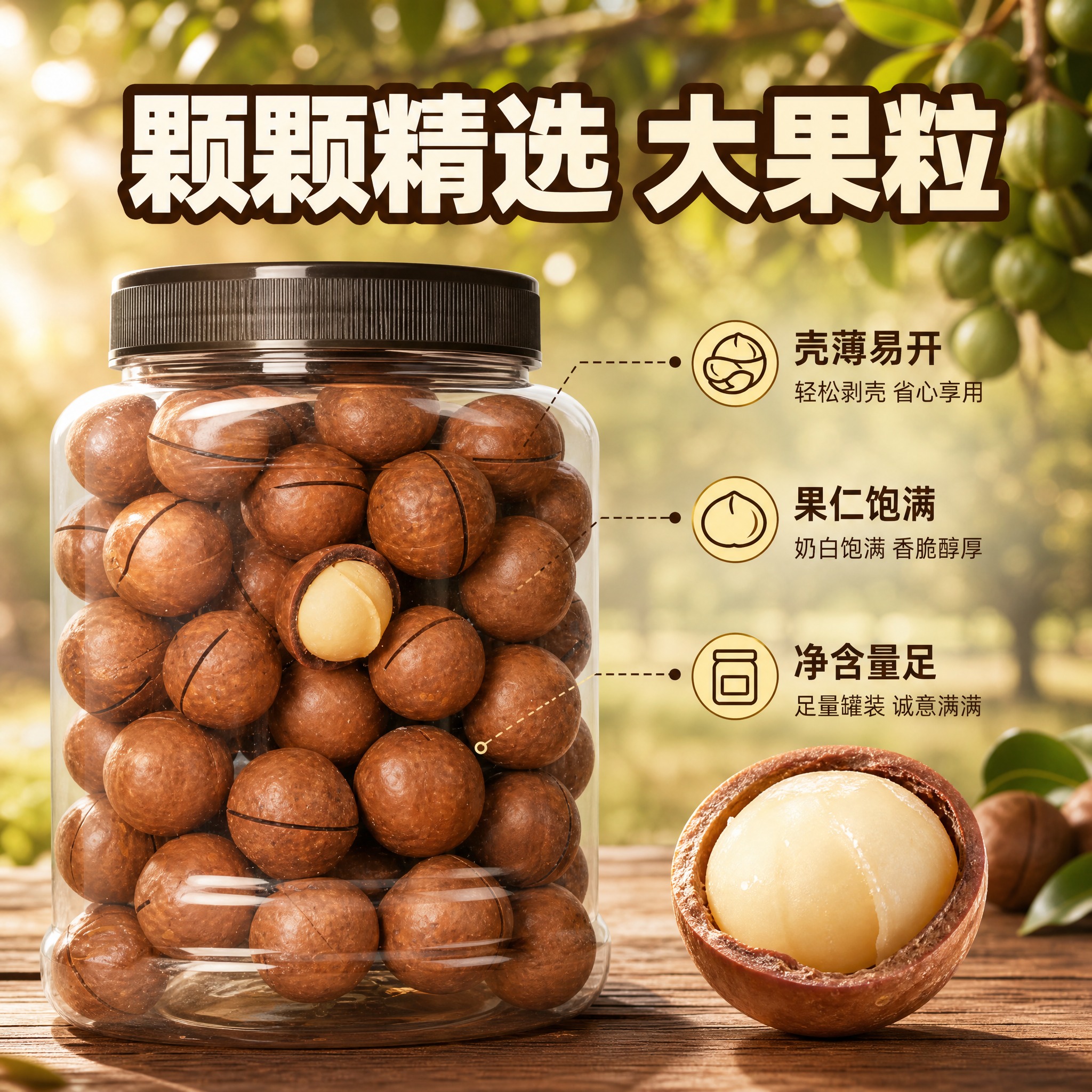 [主图-2] 核心亮点 大颗粒品质溯源主题。 [统一基调] 抖… - 图片创意预览