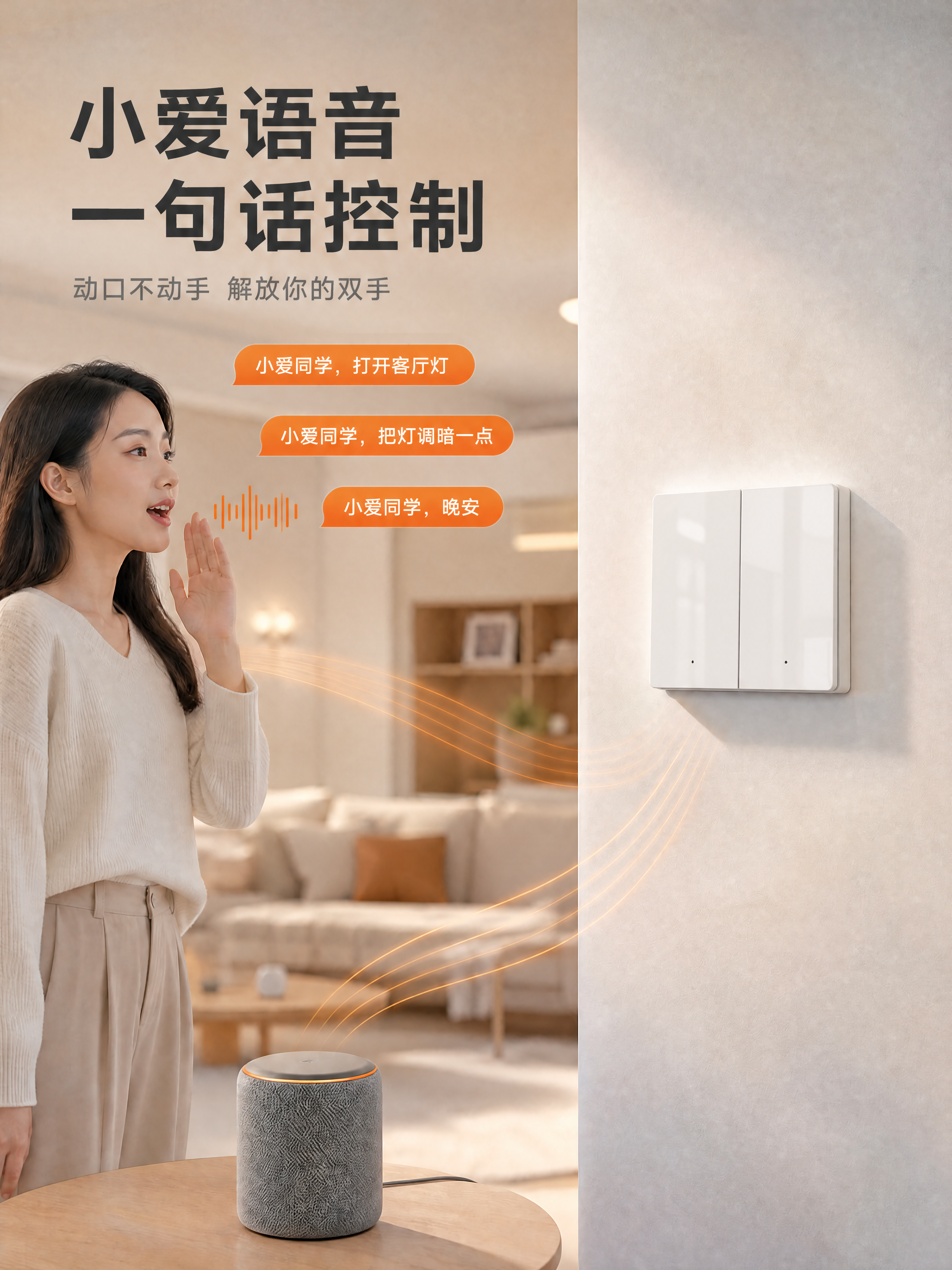 开关面板表面增加玻璃质感，钢化玻璃面板效果，细腻高光反射，轻微… - 图片创意预览