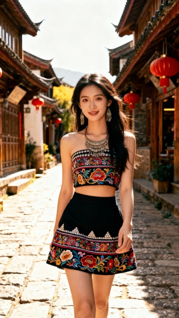 生成30张漂亮小姐姐全身照片，穿超短裙的，单张单张，不要合集预览效果