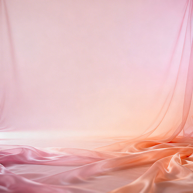 Soft pastel gradient background, light pink to peach ombre, dreamy and airy atmosphere, smooth silk-like texture, gentle lighting, commercial photography backdrop, no objects, no logos