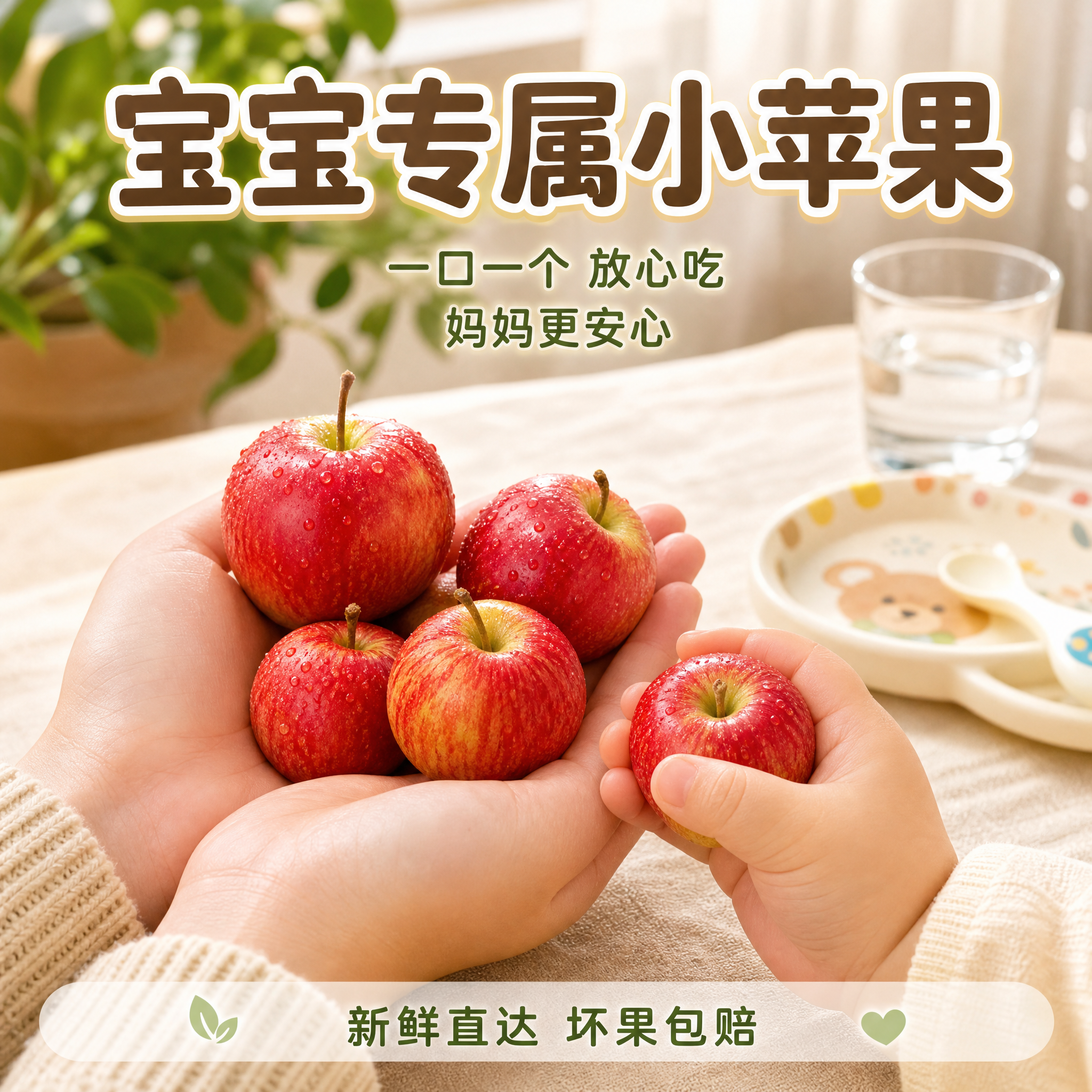 [主图-3] 新西兰樱桃小苹果宝宝食用场景图，主打适合小宝宝的… - 图片创意预览