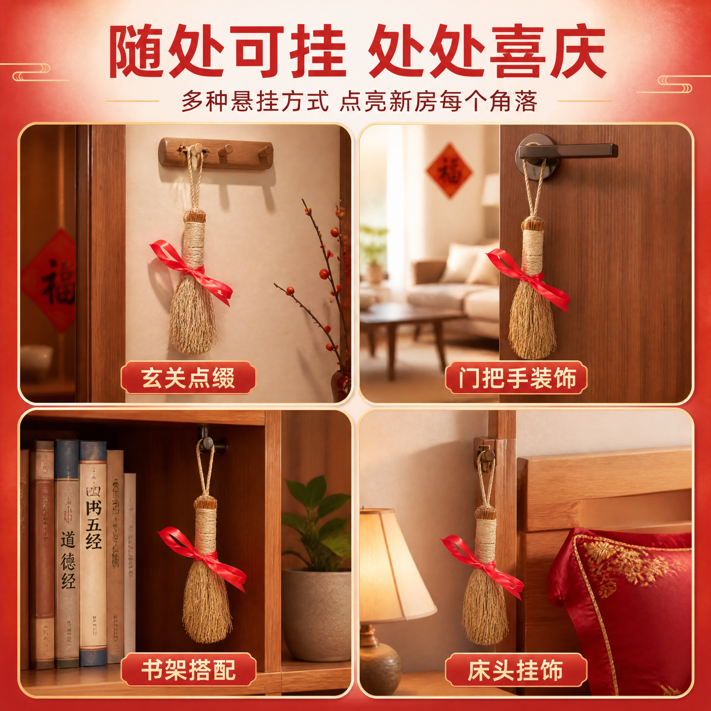 [商品] 使用【图1】稻草小毛刷红绳挂饰；保留稻草刷毛、麻绳捆… - 图片创意预览